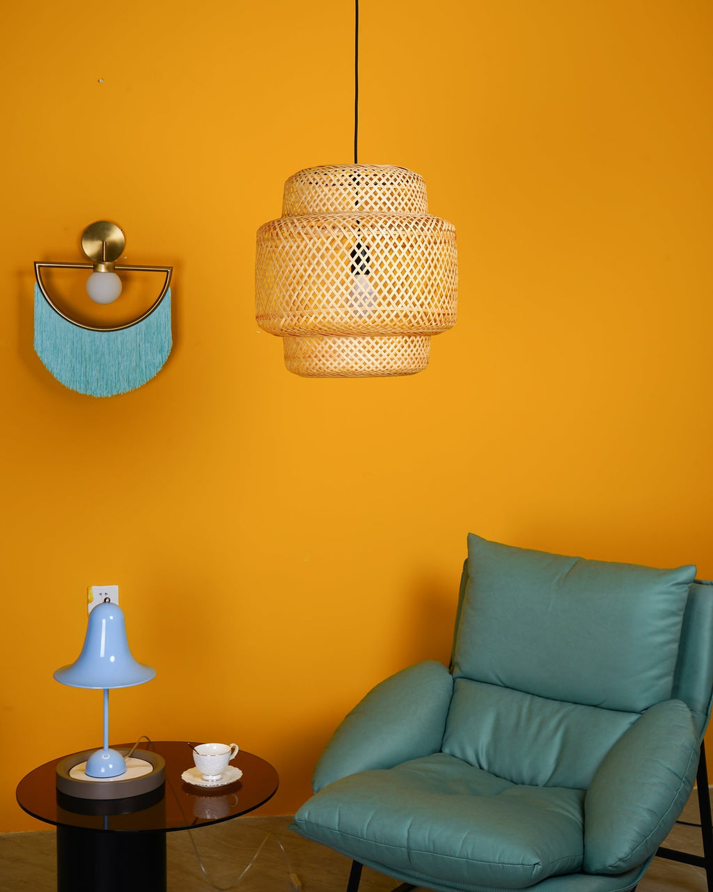 WHITBY BAMBOO CANOPY LAMP