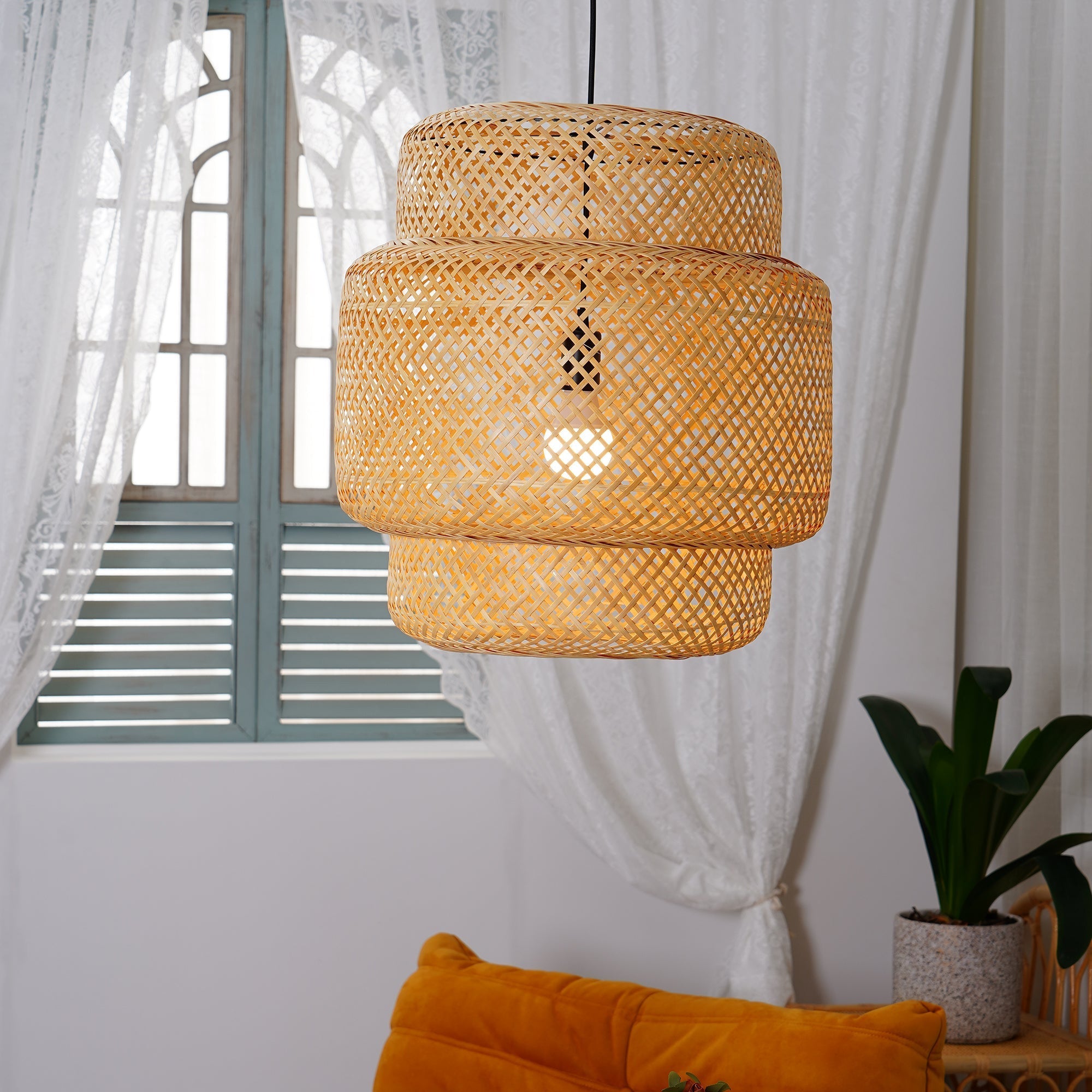 WHITBY BAMBOO CANOPY LAMP