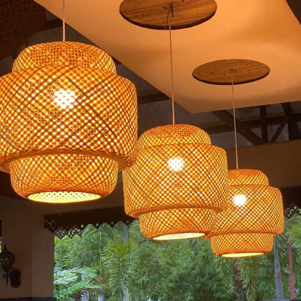 WHITBY BAMBOO CANOPY LAMP