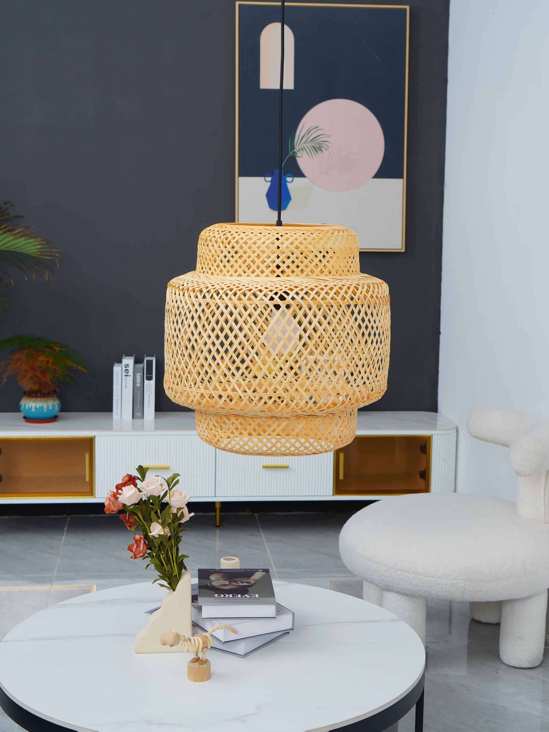 WHITBY BAMBOO CANOPY LAMP