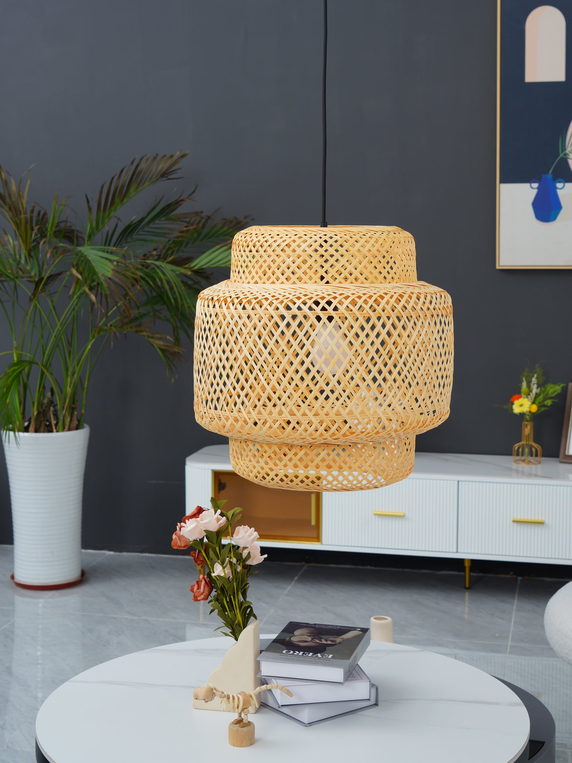 WHITBY BAMBOO CANOPY LAMP
