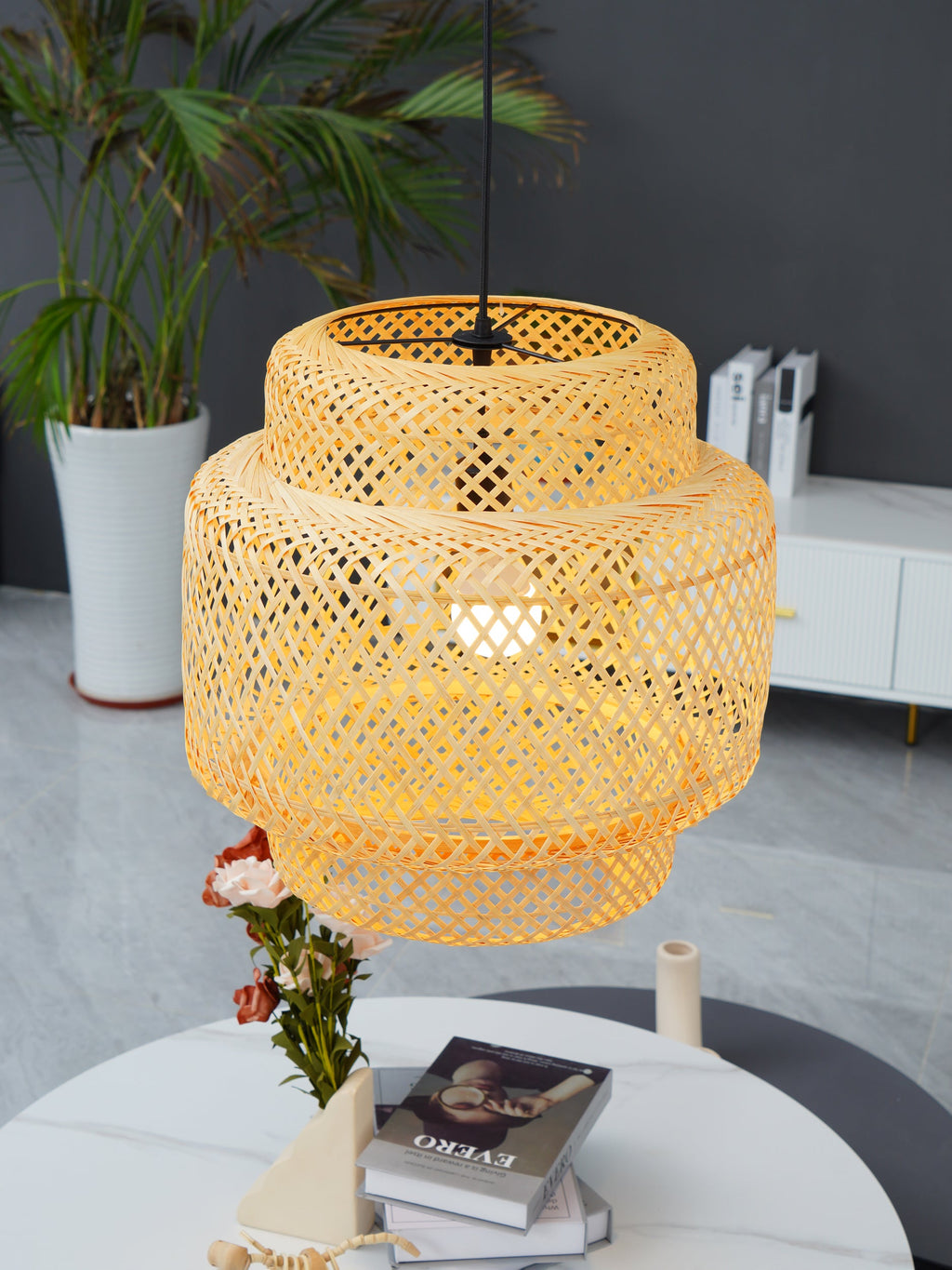 WHITBY BAMBOO CANOPY LAMP