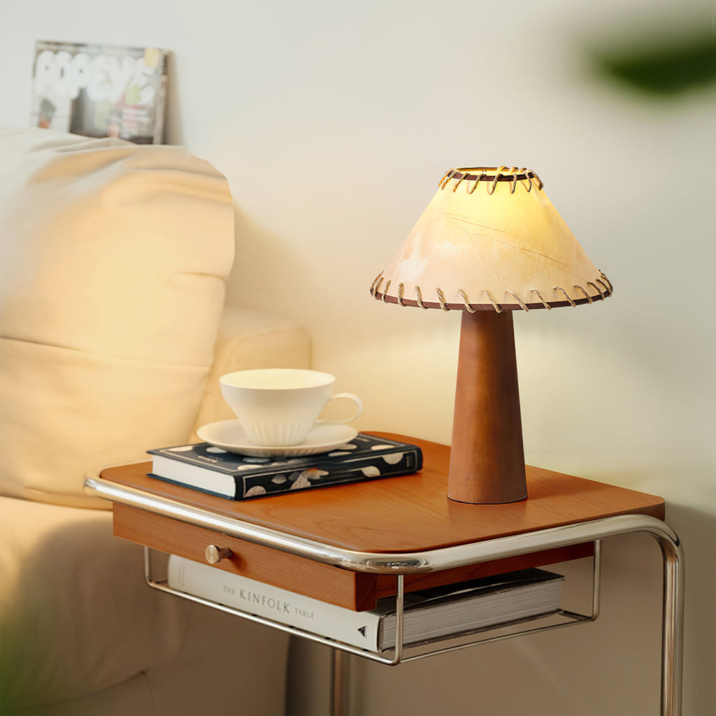 HEATHCLIFF RUSTIC WOODEN TABLE LANTERN
