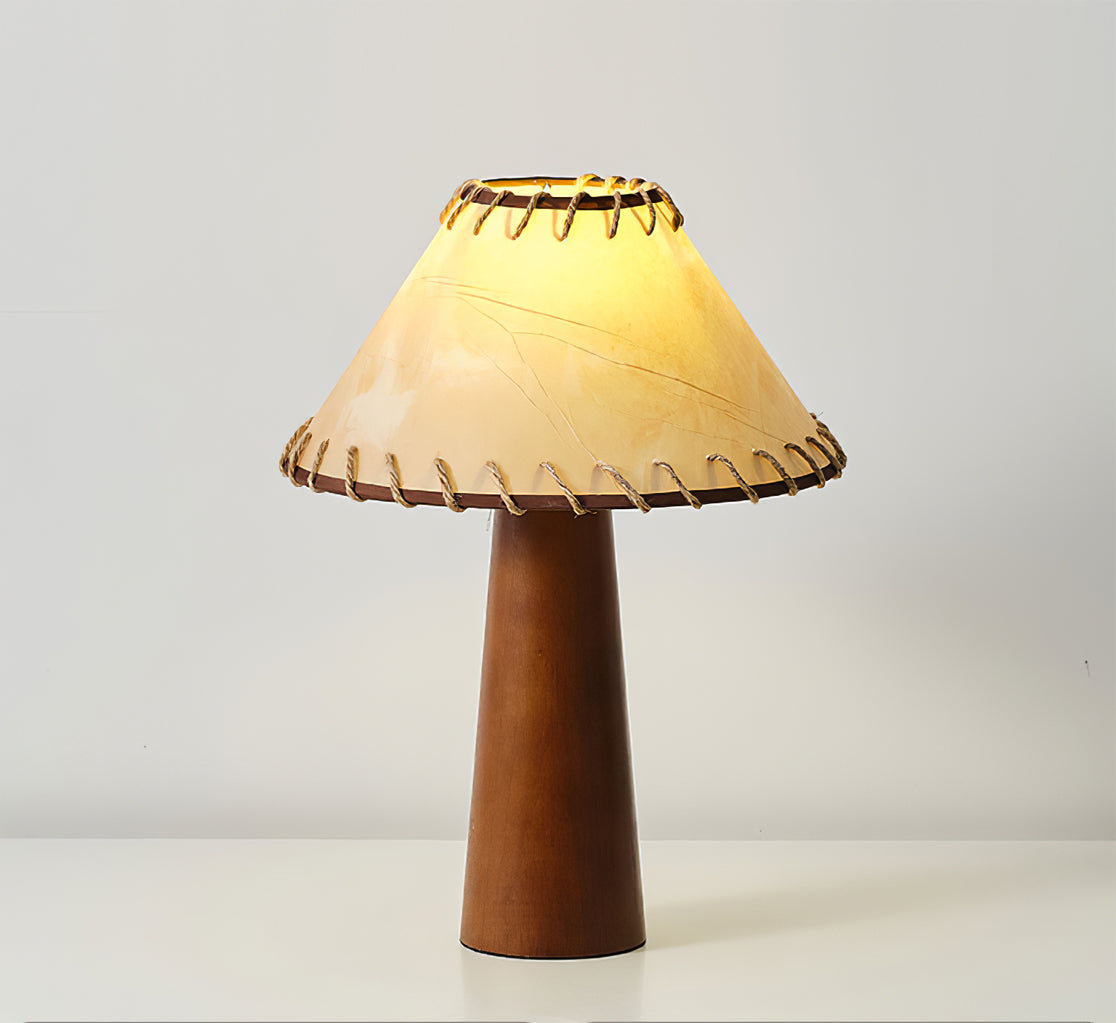 HEATHCLIFF RUSTIC WOODEN TABLE LANTERN