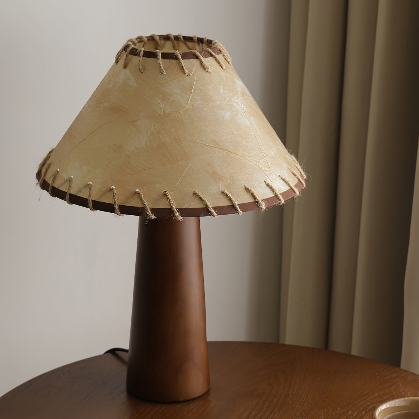 HEATHCLIFF RUSTIC WOODEN TABLE LANTERN