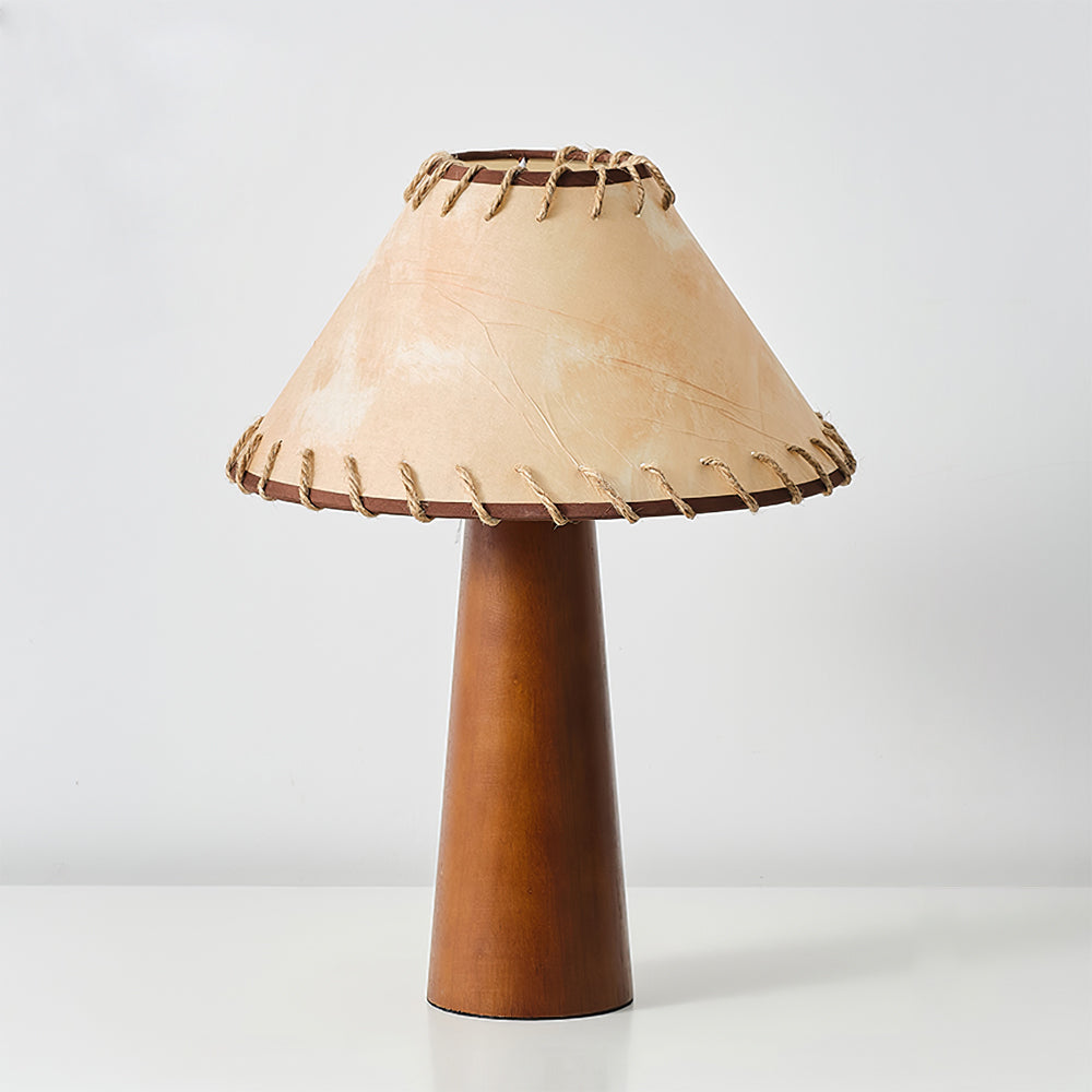 HEATHCLIFF RUSTIC WOODEN TABLE LANTERN