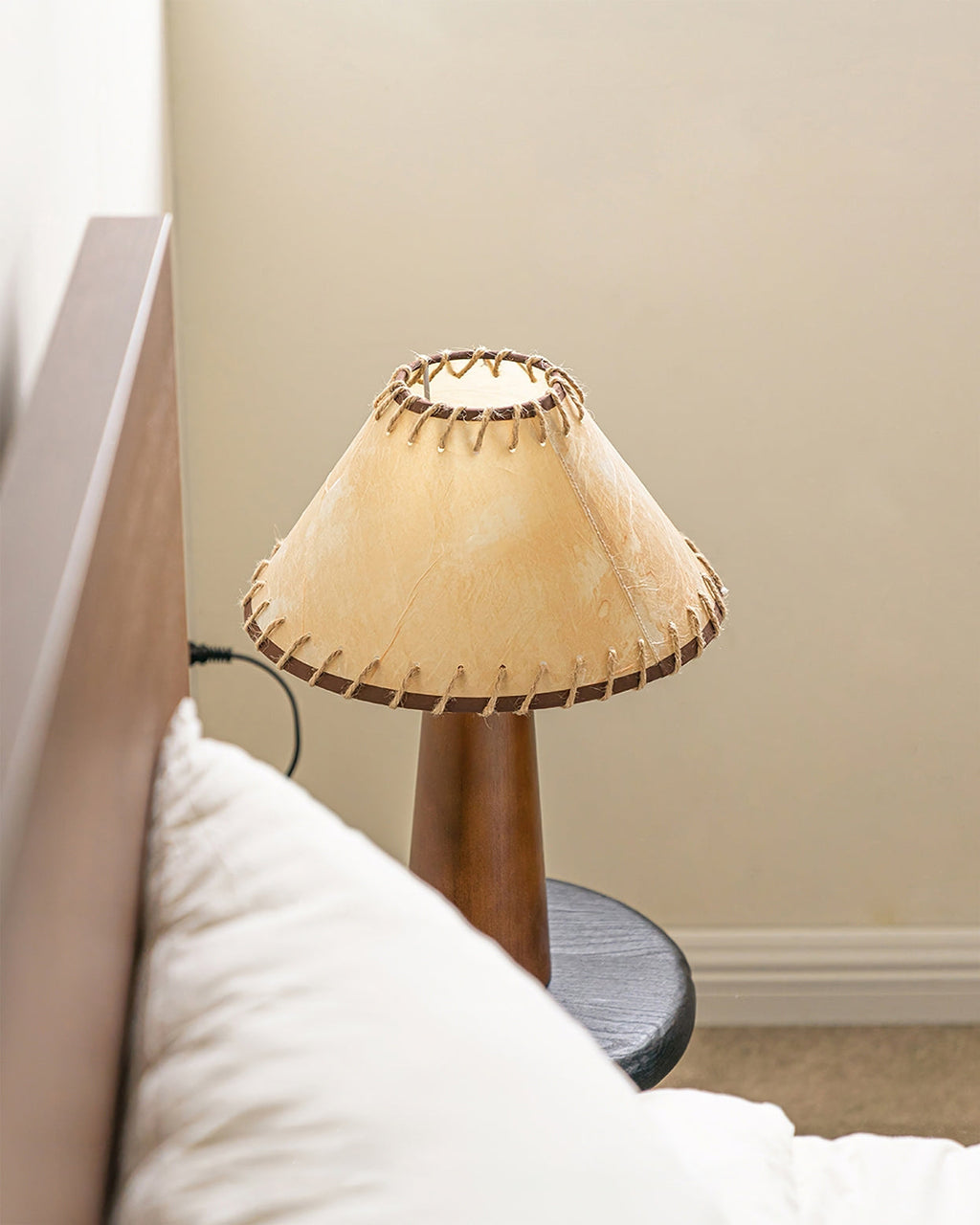 HEATHCLIFF RUSTIC WOODEN TABLE LANTERN