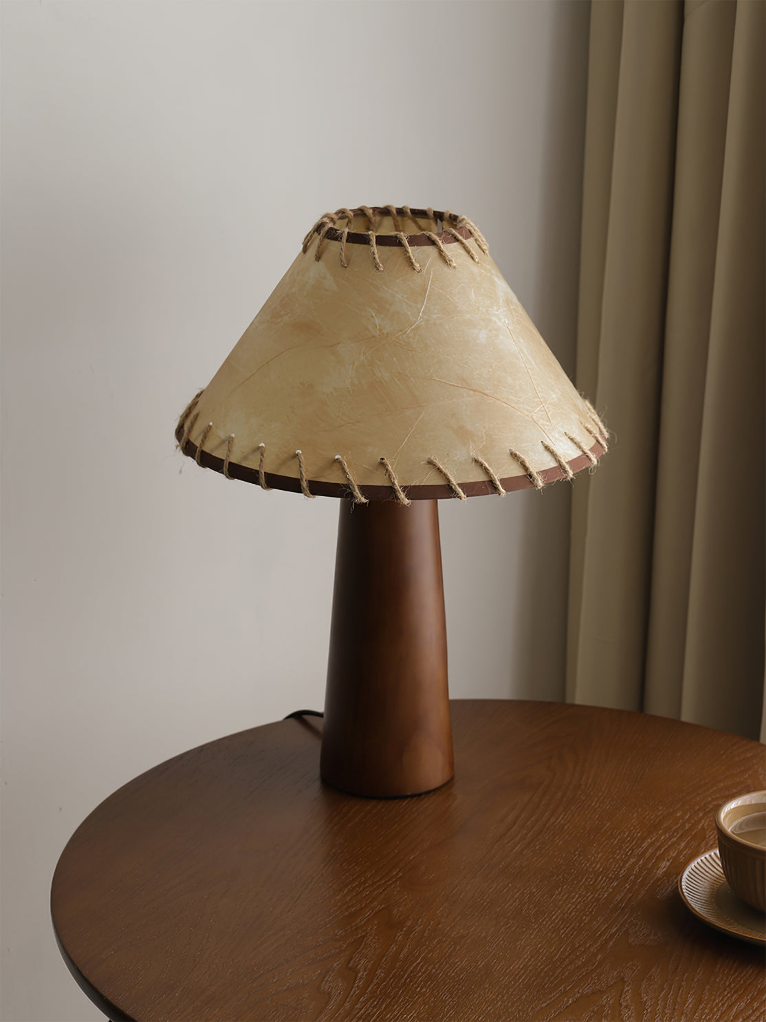 HEATHCLIFF RUSTIC WOODEN TABLE LANTERN