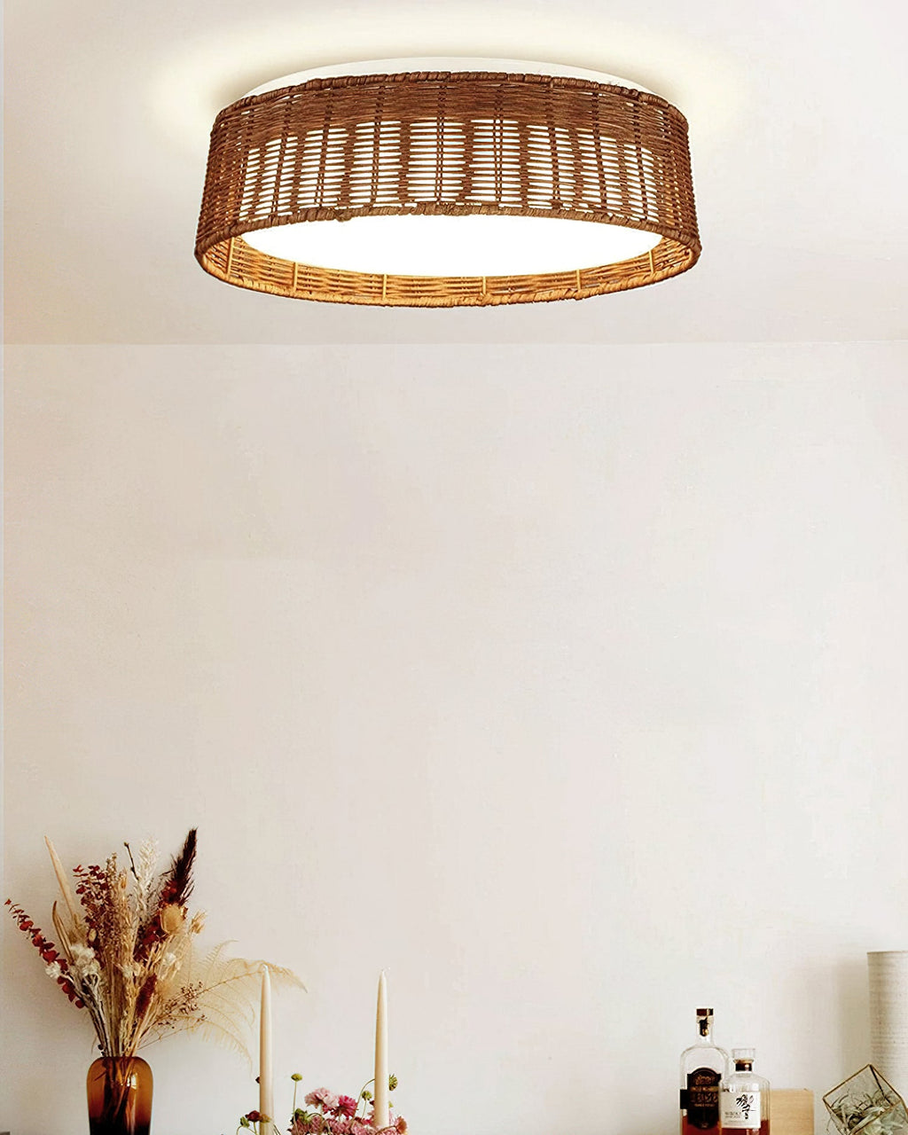 RIVERTON MOSS GREEN DRUM LIGHTING FIXTURE