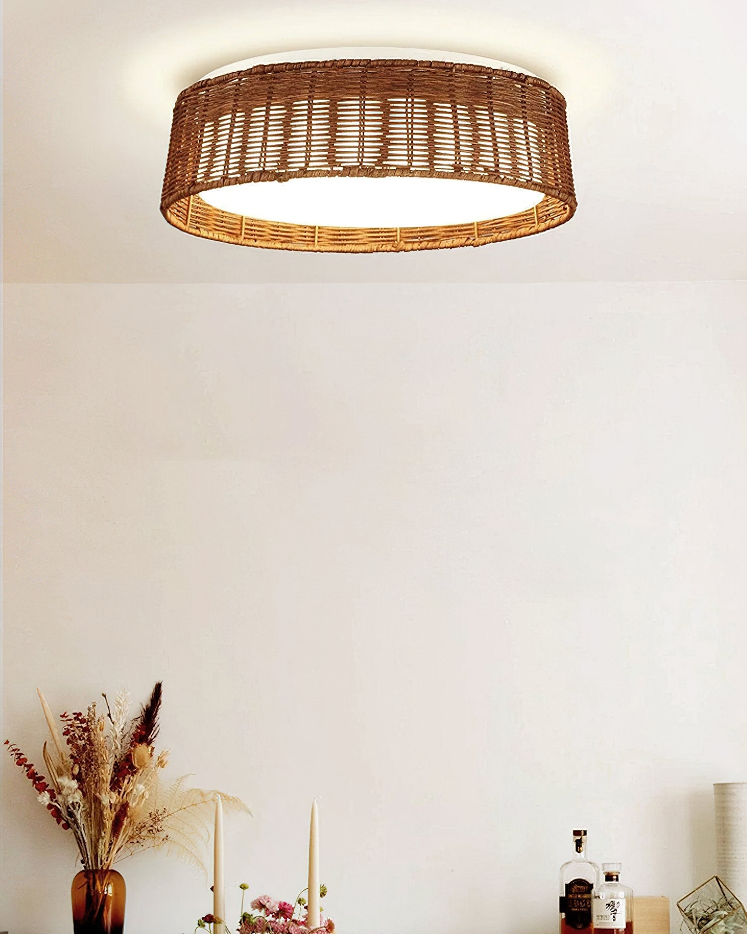 RIVERTON MOSS GREEN DRUM LIGHTING FIXTURE