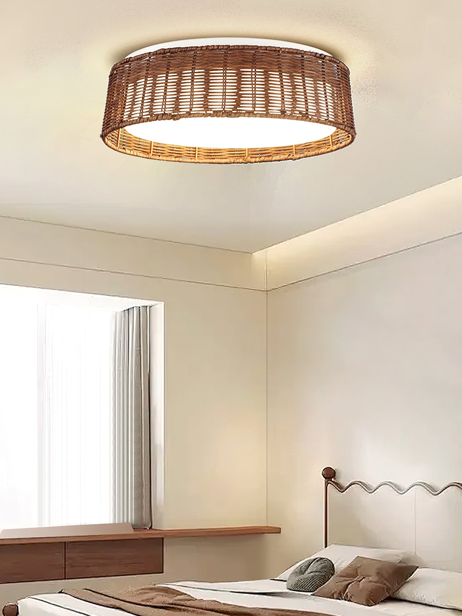 RIVERTON MOSS GREEN DRUM LIGHTING FIXTURE