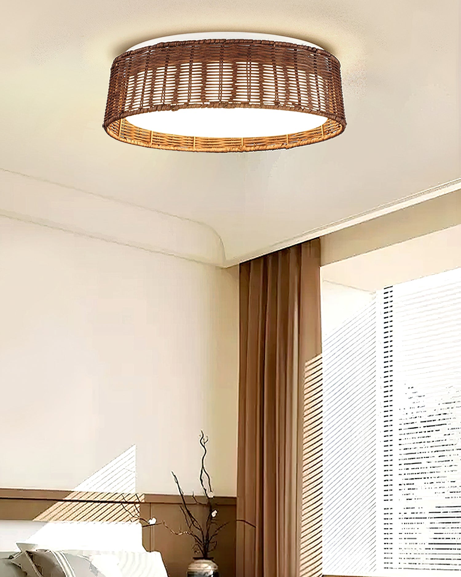 RIVERTON MOSS GREEN DRUM LIGHTING FIXTURE