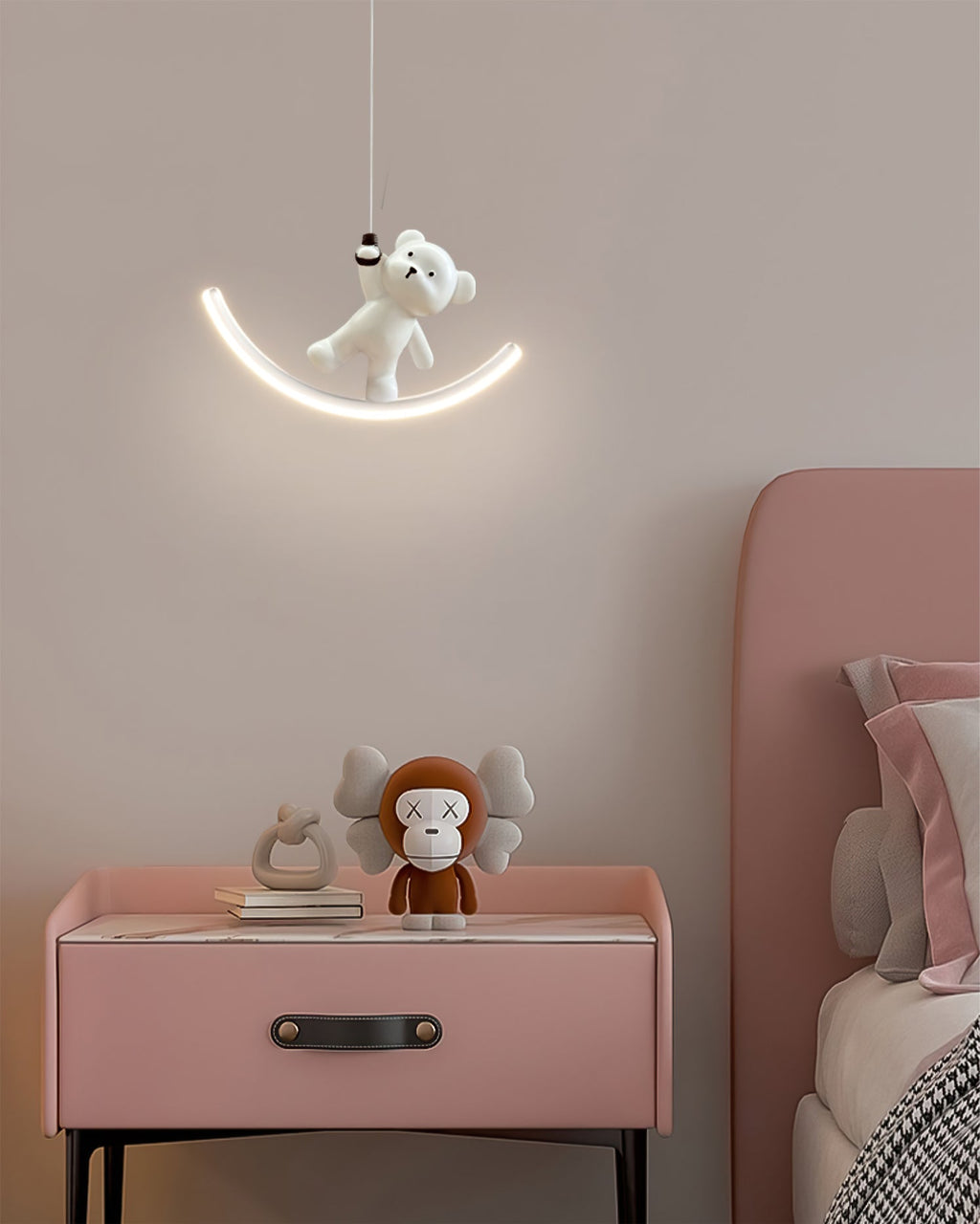 WINTERBOURNE POLISHED RESIN BEAR PENDANT LIGHT