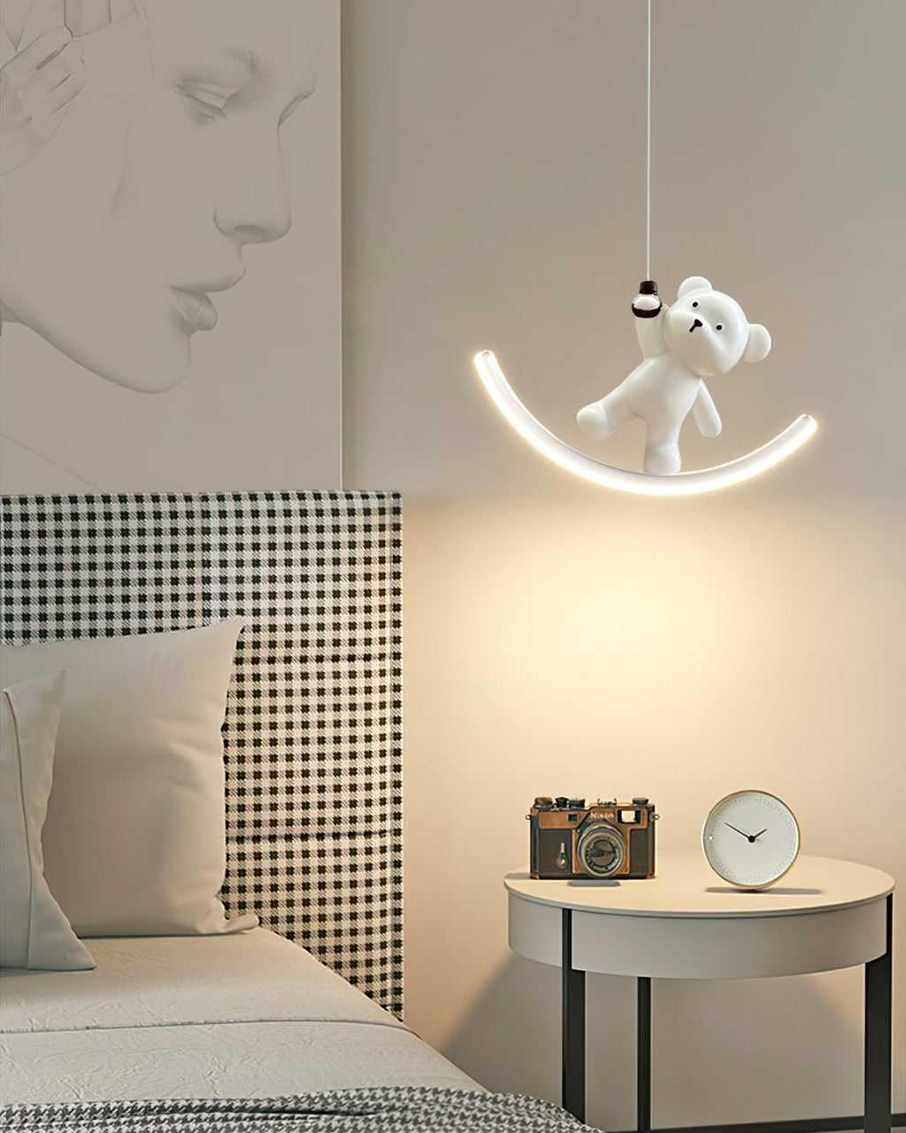 WINTERBOURNE POLISHED RESIN BEAR PENDANT LIGHT