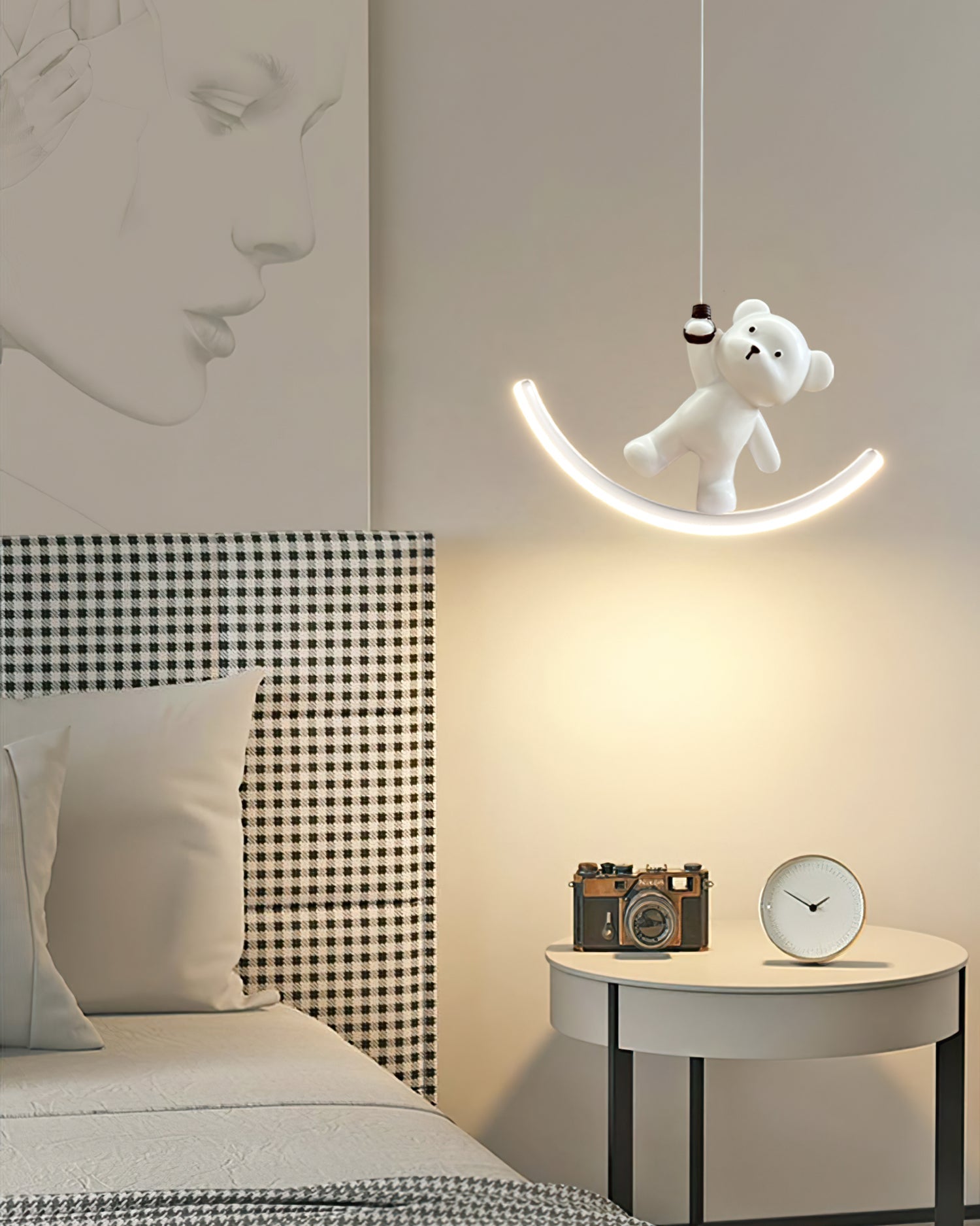 WINTERBOURNE POLISHED RESIN BEAR PENDANT LIGHT