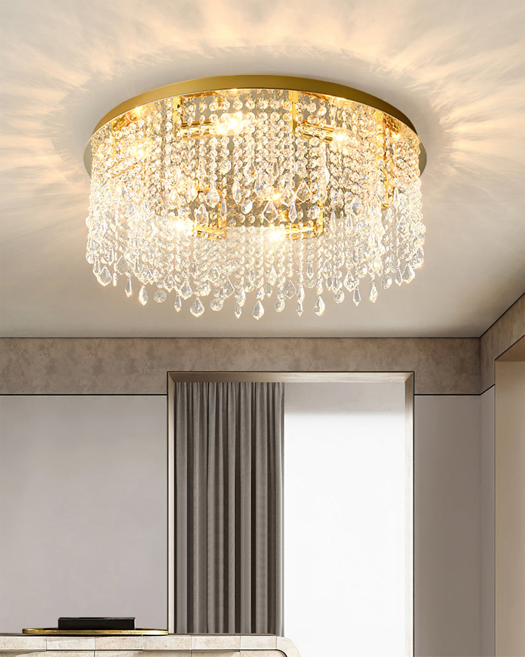 RAVENHURST CRYSTAL DRUM LIGHT FIXTURE