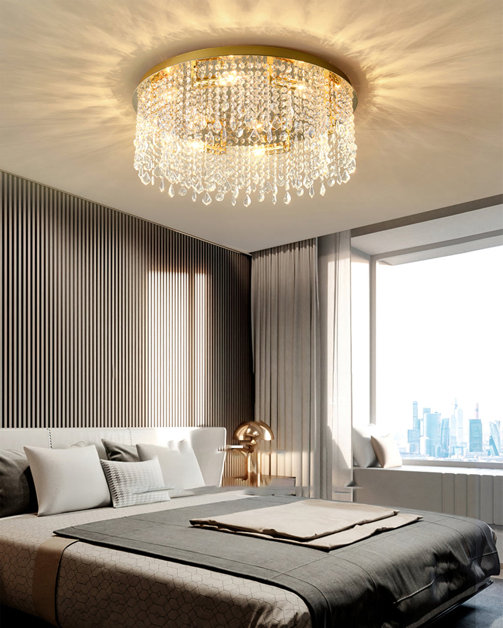 RAVENHURST CRYSTAL DRUM LIGHT FIXTURE