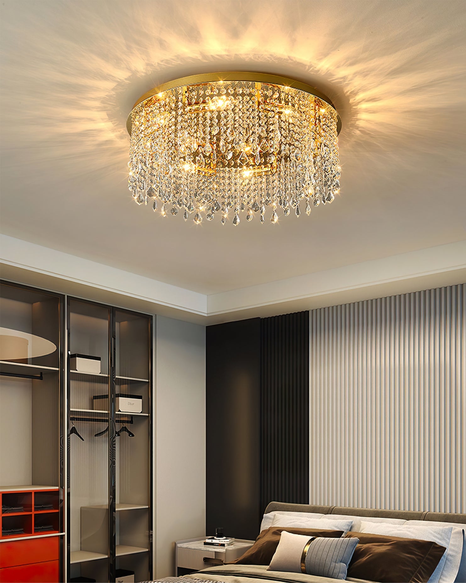 RAVENHURST CRYSTAL DRUM LIGHT FIXTURE