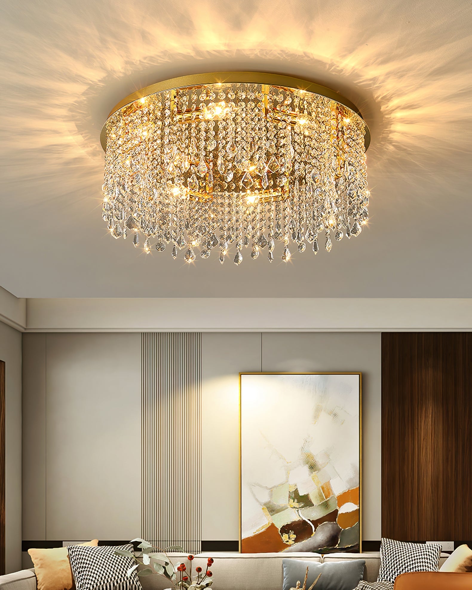 RAVENHURST CRYSTAL DRUM LIGHT FIXTURE