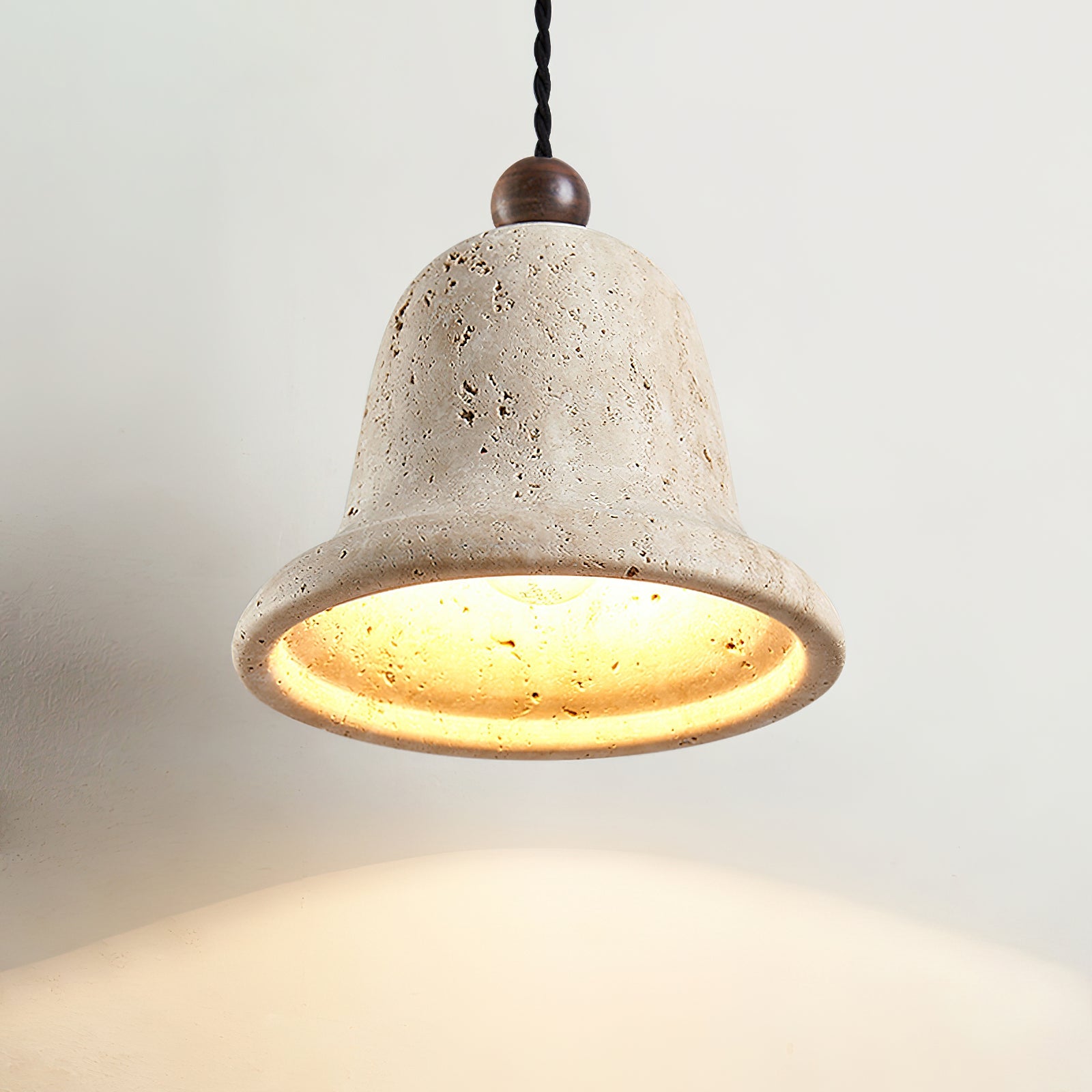 WINTERBOURNE TRAVERTINE DRUM PENDANT
