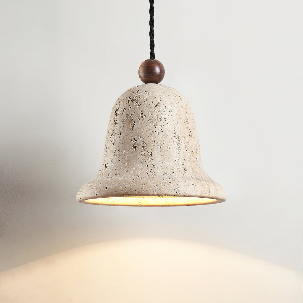 WINTERBOURNE TRAVERTINE DRUM PENDANT