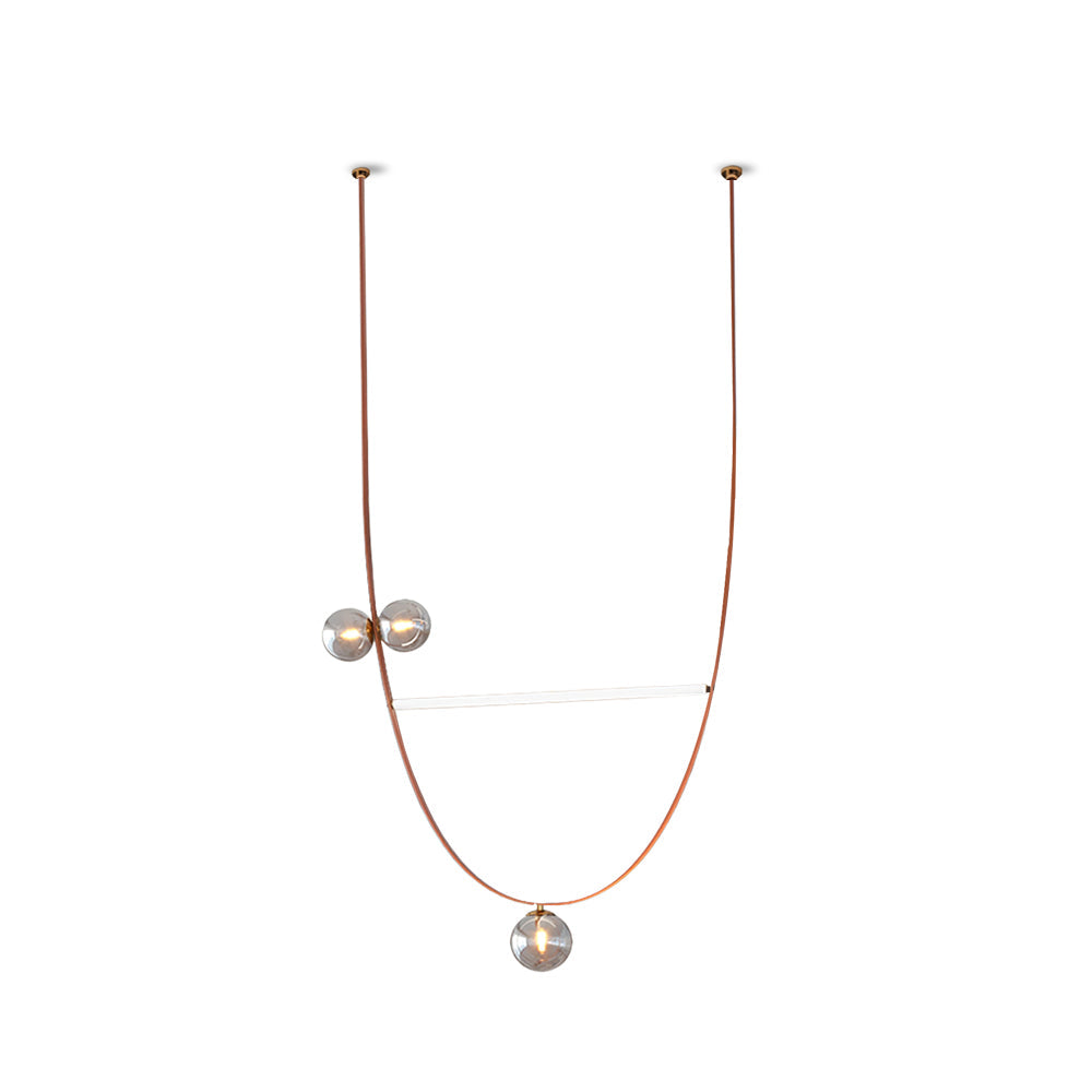 CHARLESTON LEATHER BALL PENDANT LIGHT
