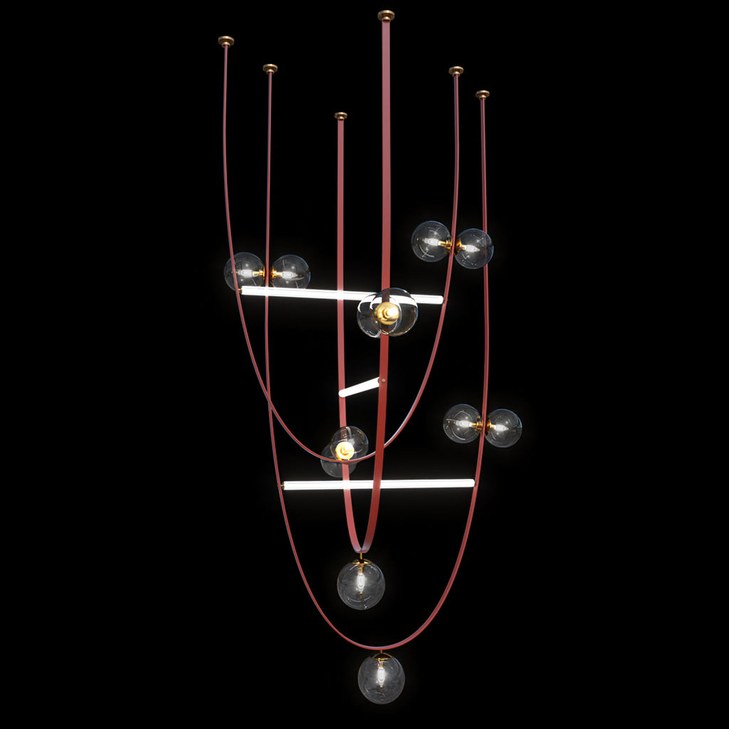 CHARLESTON LEATHER BALL PENDANT LIGHT