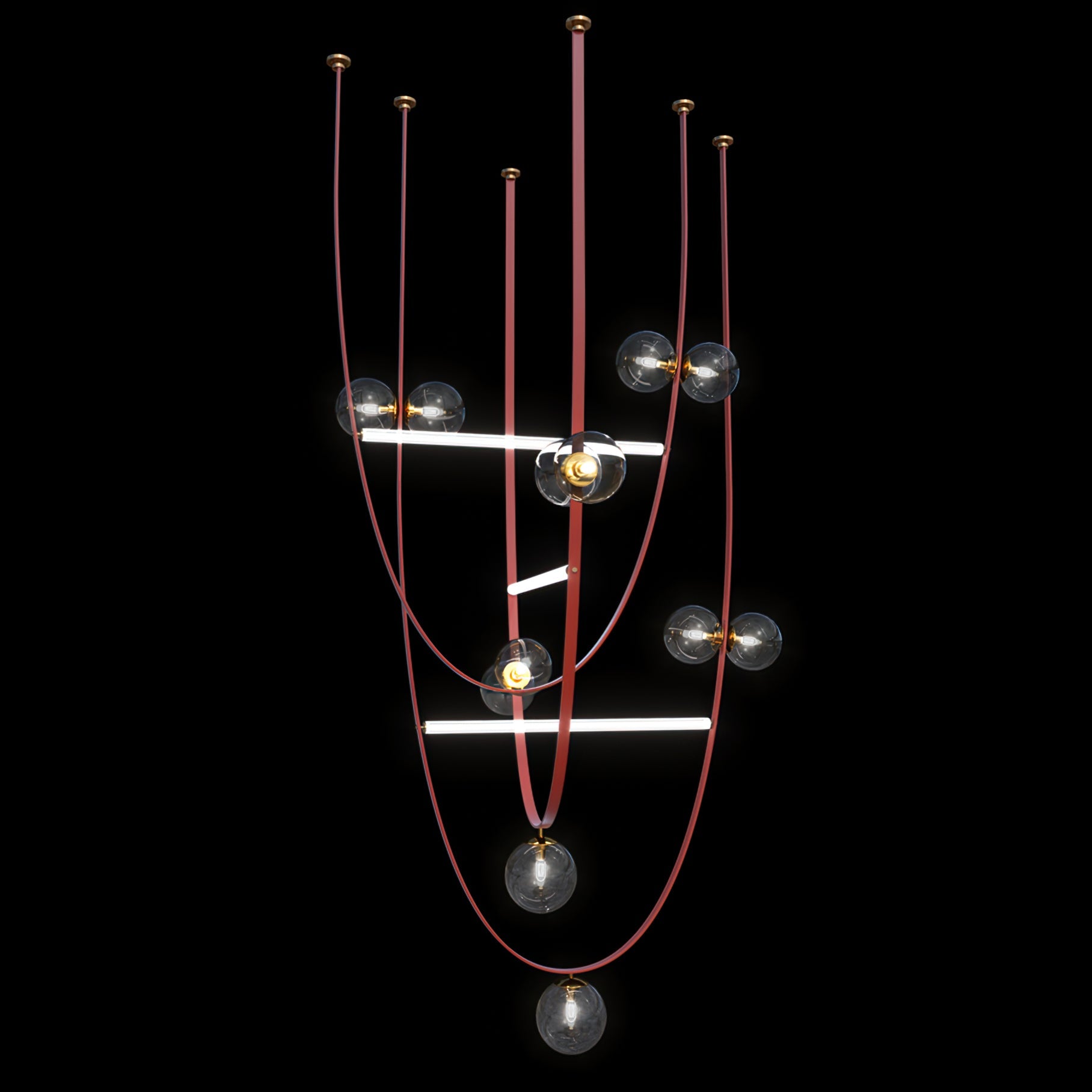 CHARLESTON LEATHER BALL PENDANT LIGHT