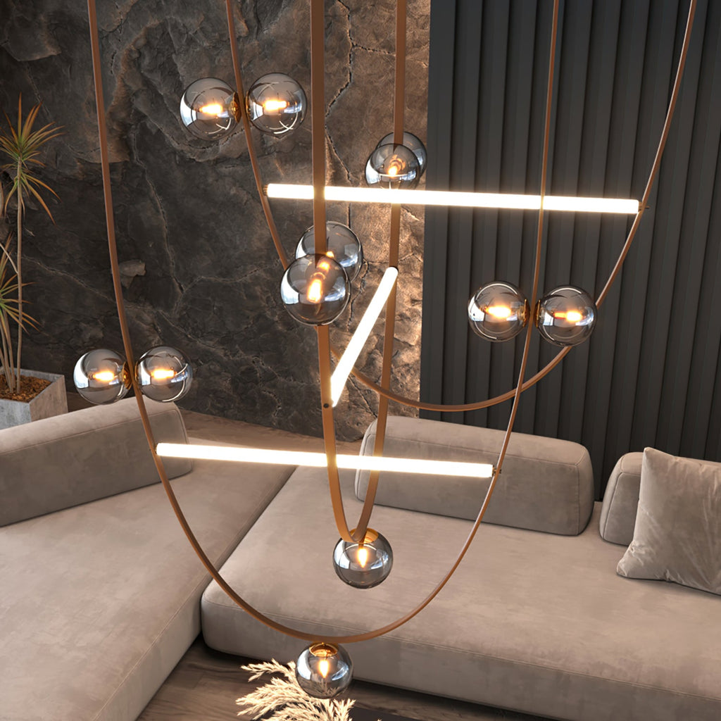 CHARLESTON LEATHER BALL PENDANT LIGHT