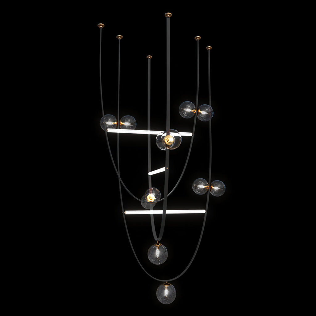 CHARLESTON LEATHER BALL PENDANT LIGHT