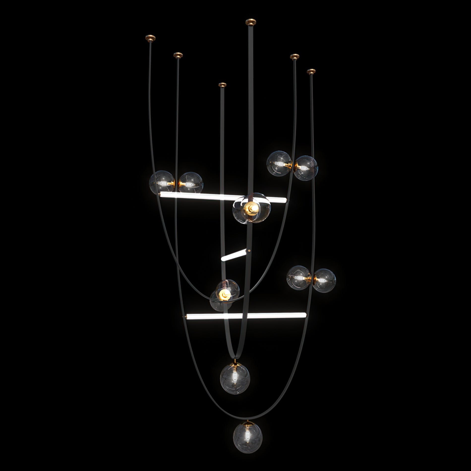CHARLESTON LEATHER BALL PENDANT LIGHT