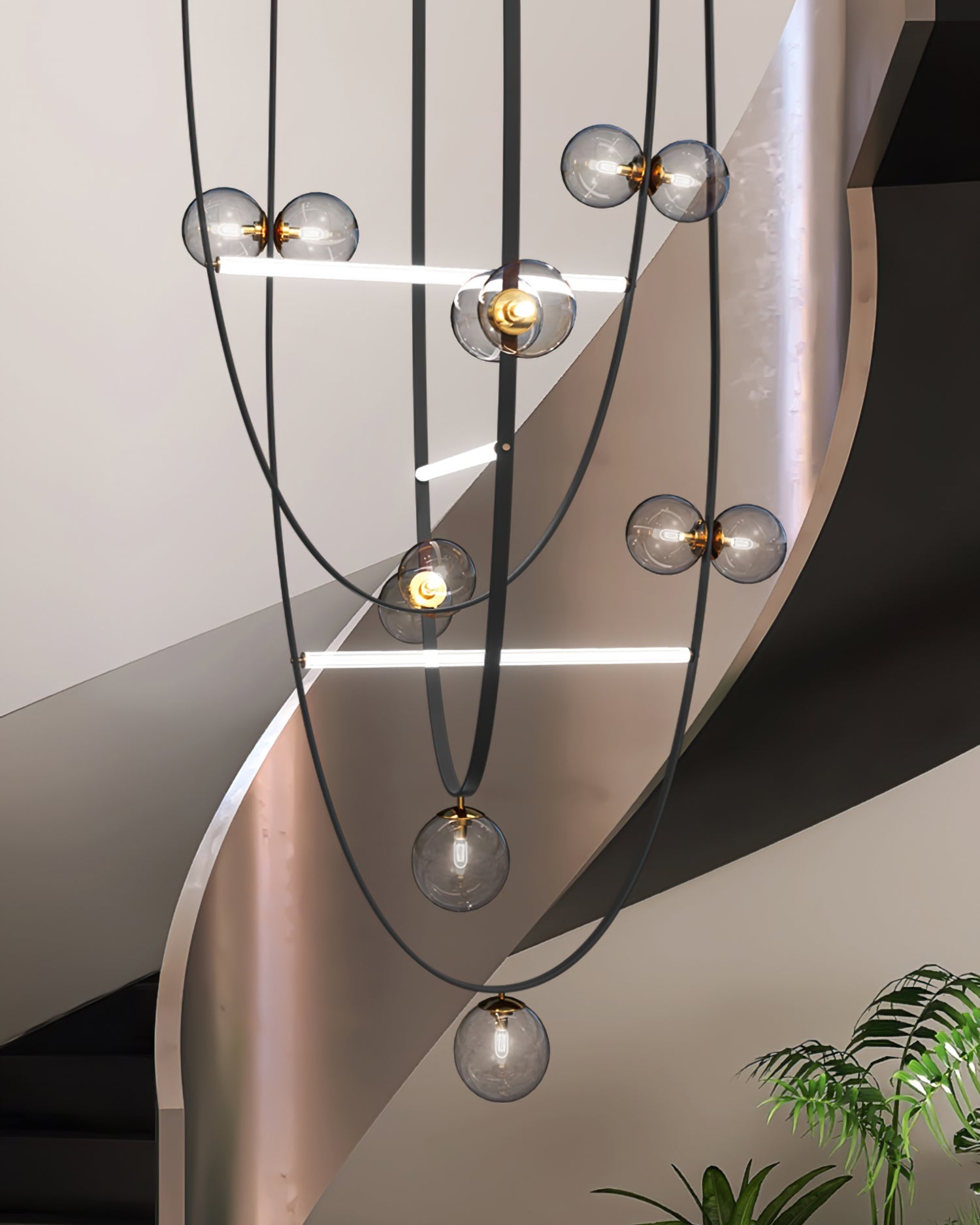 CHARLESTON LEATHER BALL PENDANT LIGHT