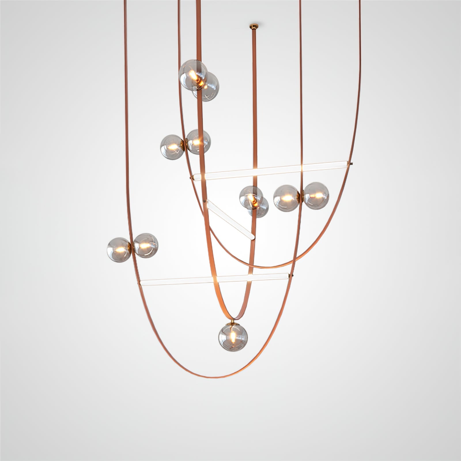 CHARLESTON LEATHER BALL PENDANT LIGHT
