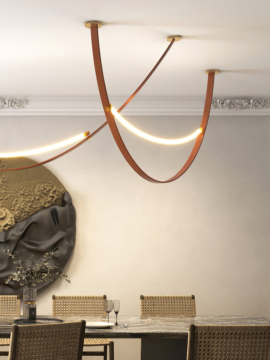 WINTHROP LEATHER HANGING LANTERN