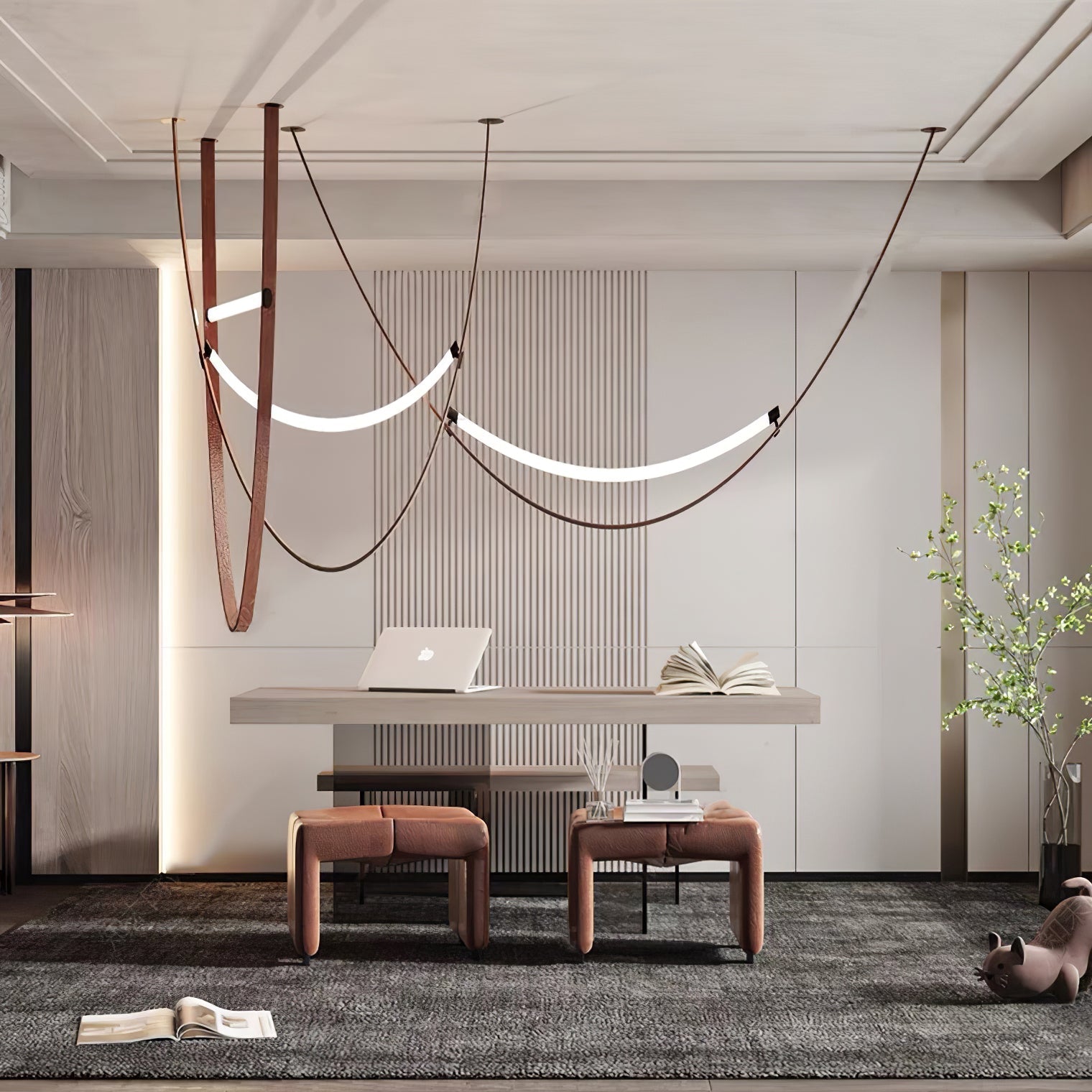 WINTHROP LEATHER HANGING LANTERN