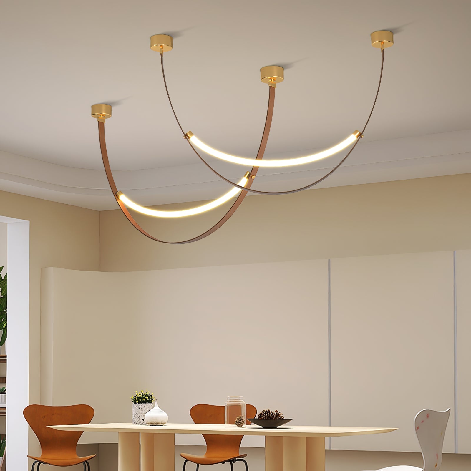 WINTHROP LEATHER HANGING LANTERN