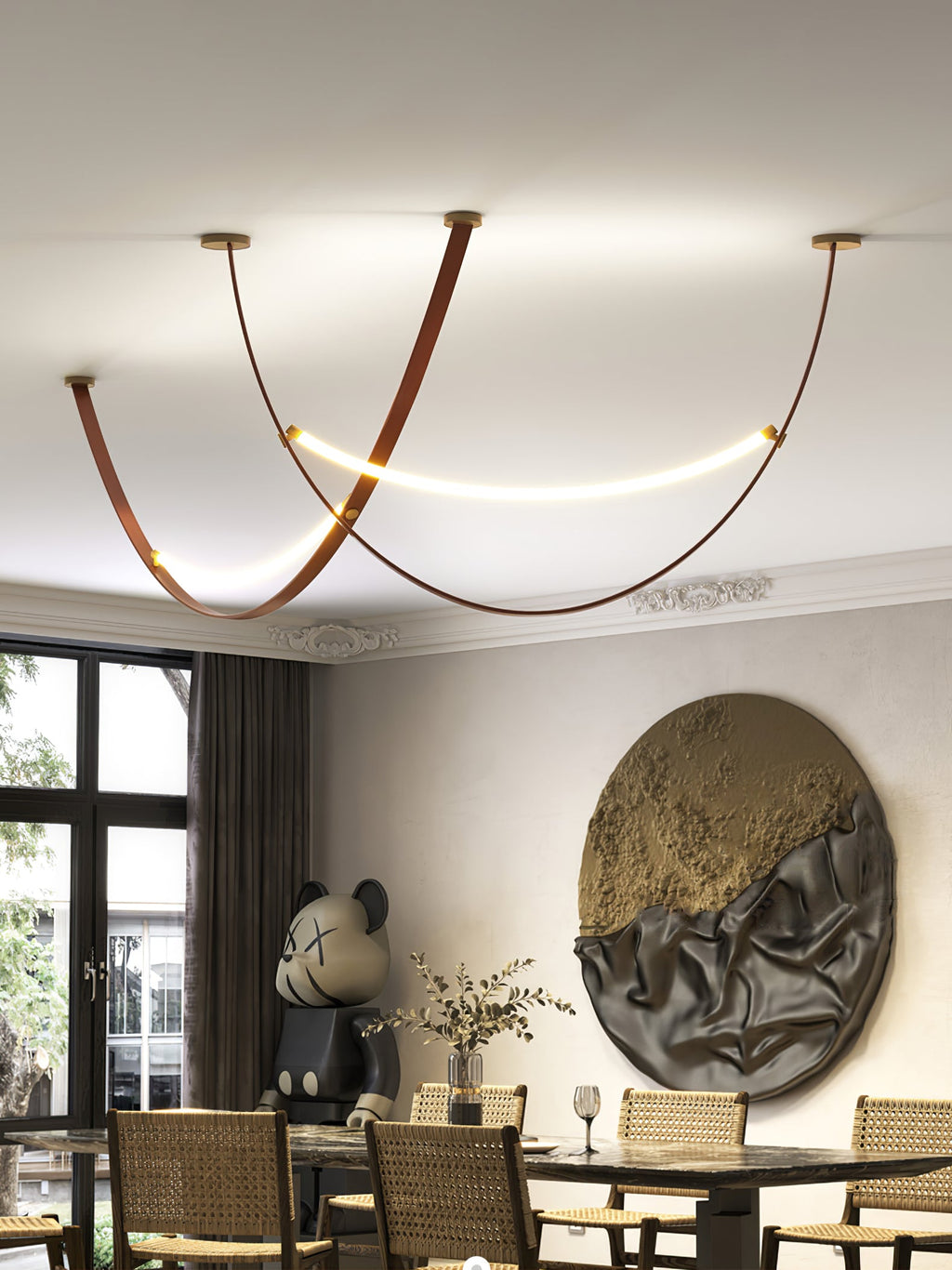 WINTHROP LEATHER HANGING LANTERN