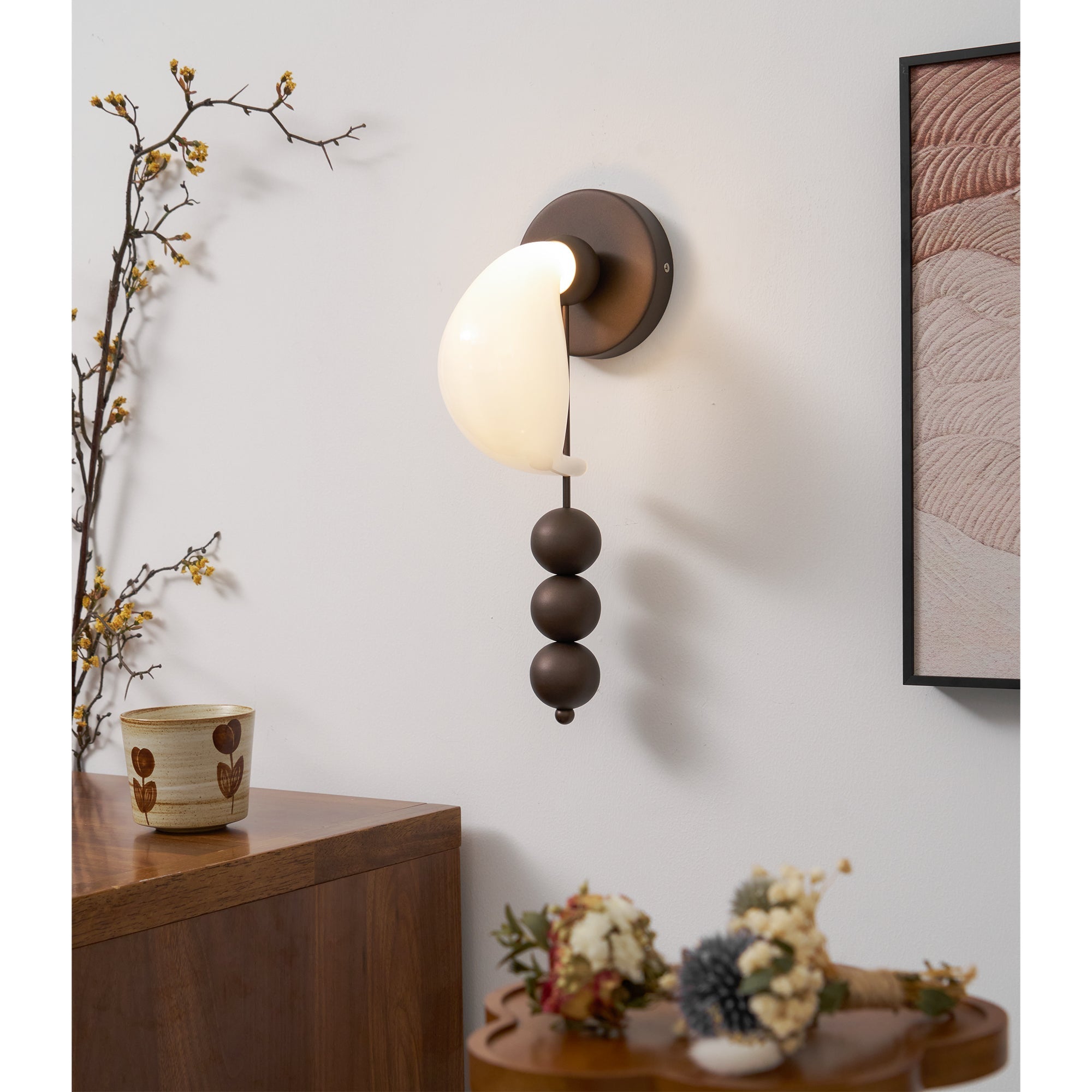 FENWICK CURVED GLASS WALL SCONCE