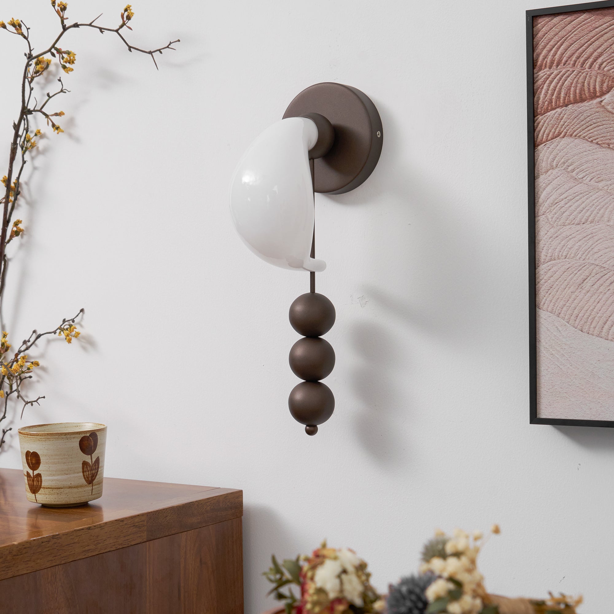 FENWICK CURVED GLASS WALL SCONCE