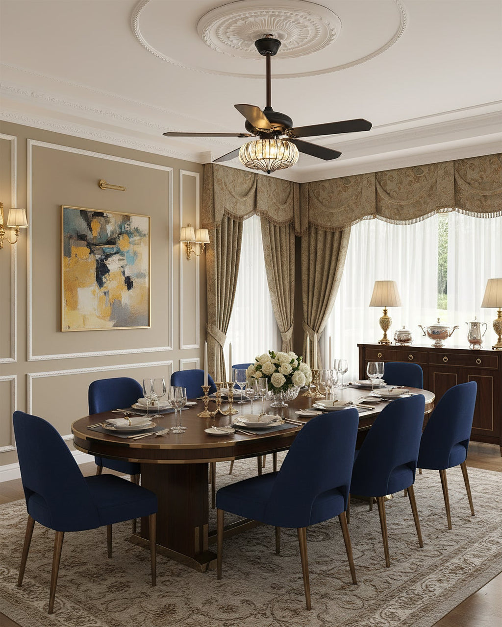 Fitzwilliam Vintage Aged Brass Ceiling Luminaire