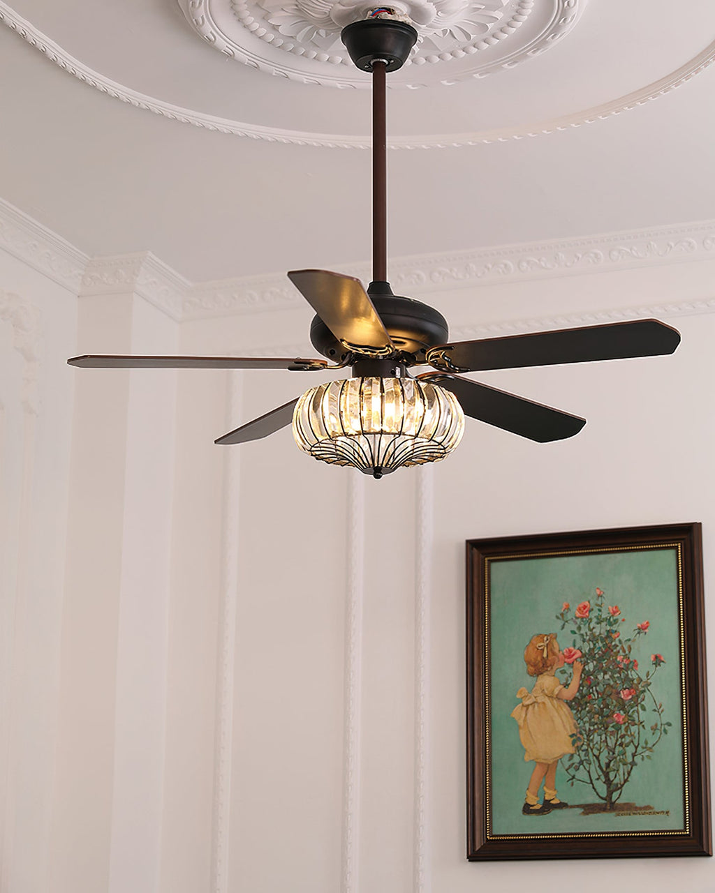Fitzwilliam Vintage Aged Brass Ceiling Luminaire