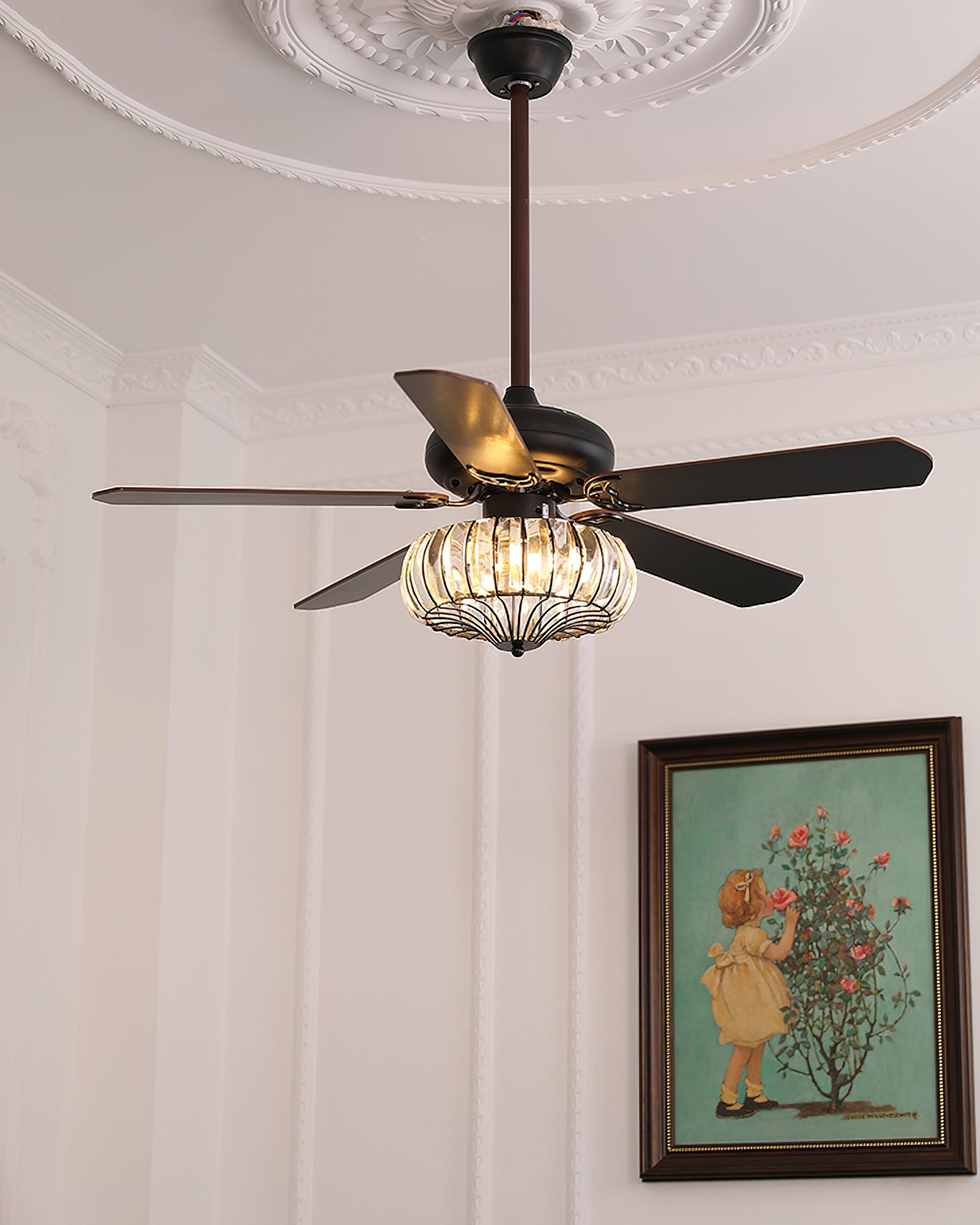 Fitzwilliam Vintage Aged Brass Ceiling Luminaire