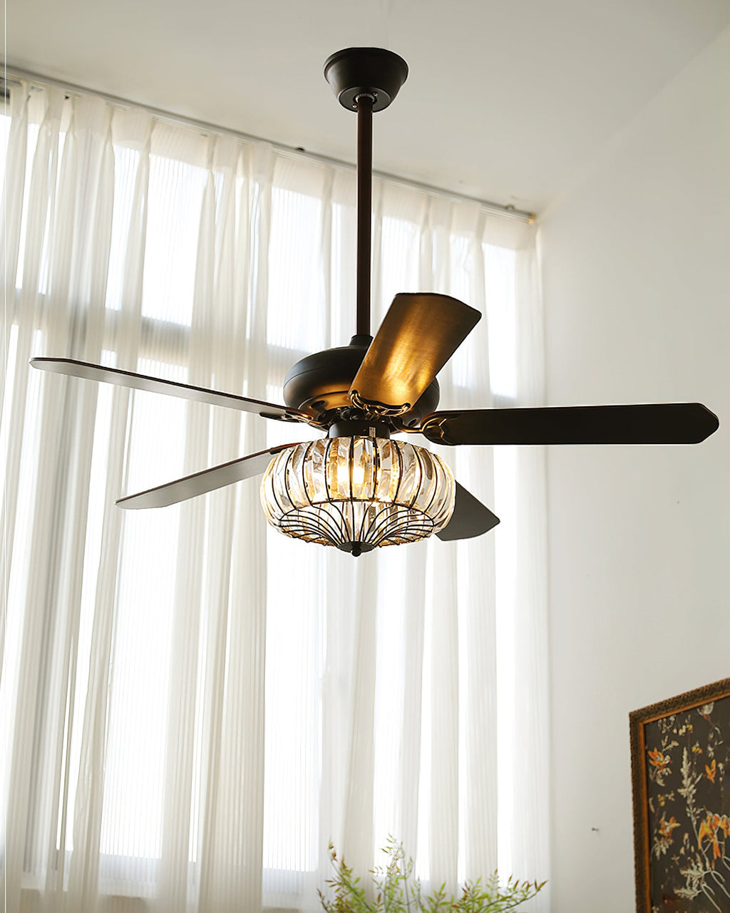 Fitzwilliam Vintage Aged Brass Ceiling Luminaire
