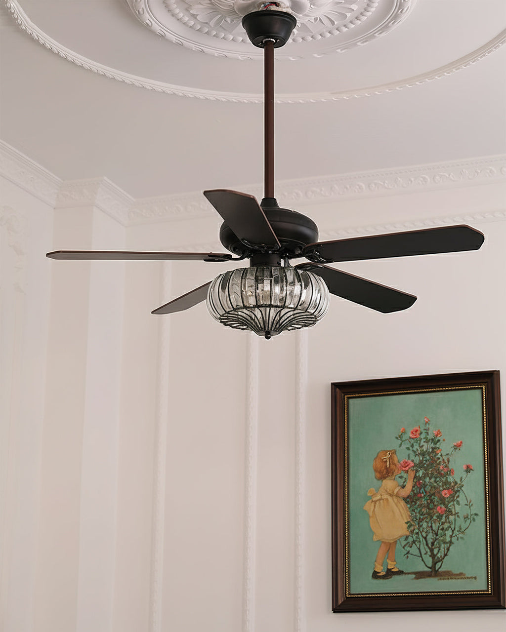Fitzwilliam Vintage Aged Brass Ceiling Luminaire