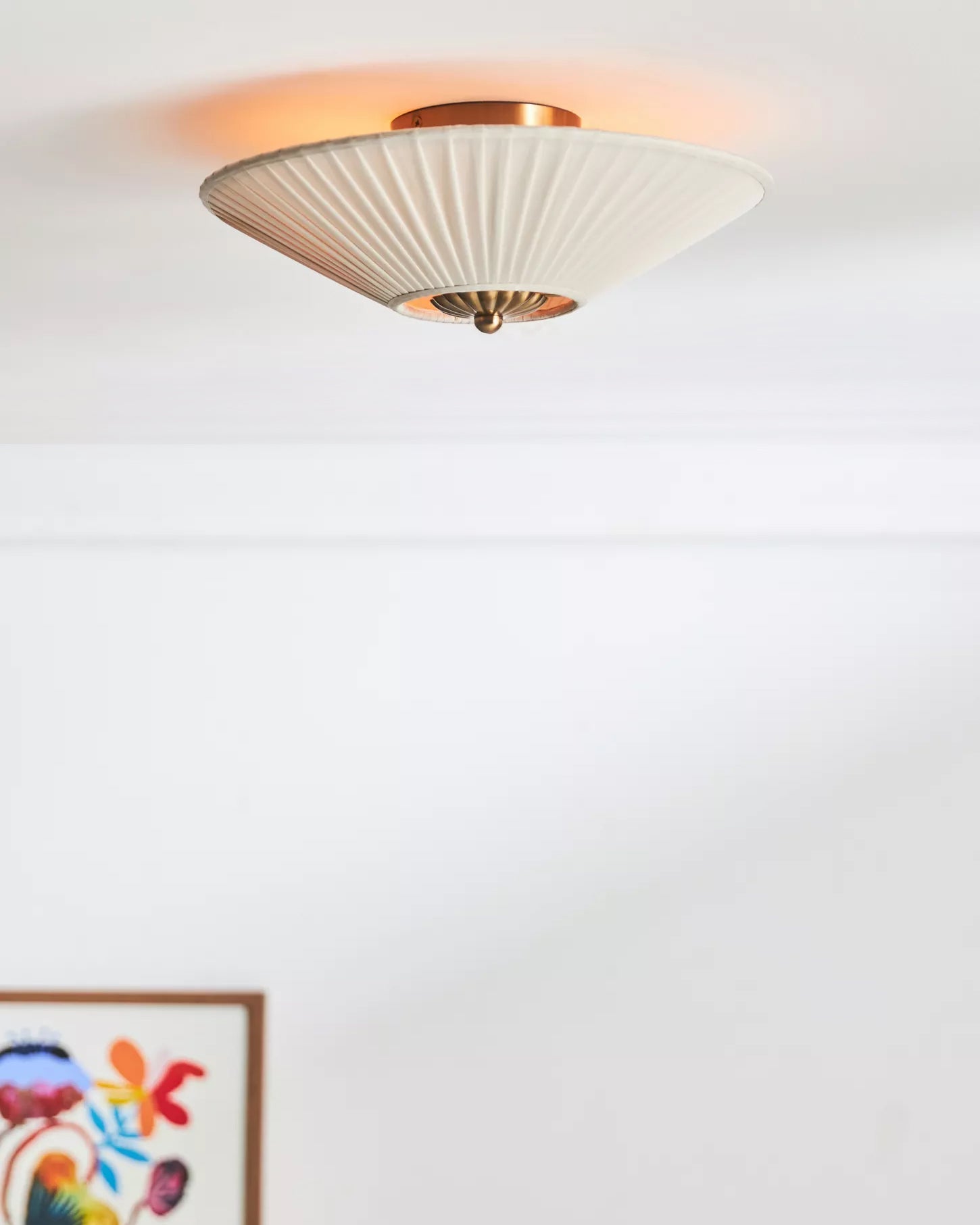 FENWICK PLEATED SILK CEILING LANTERN