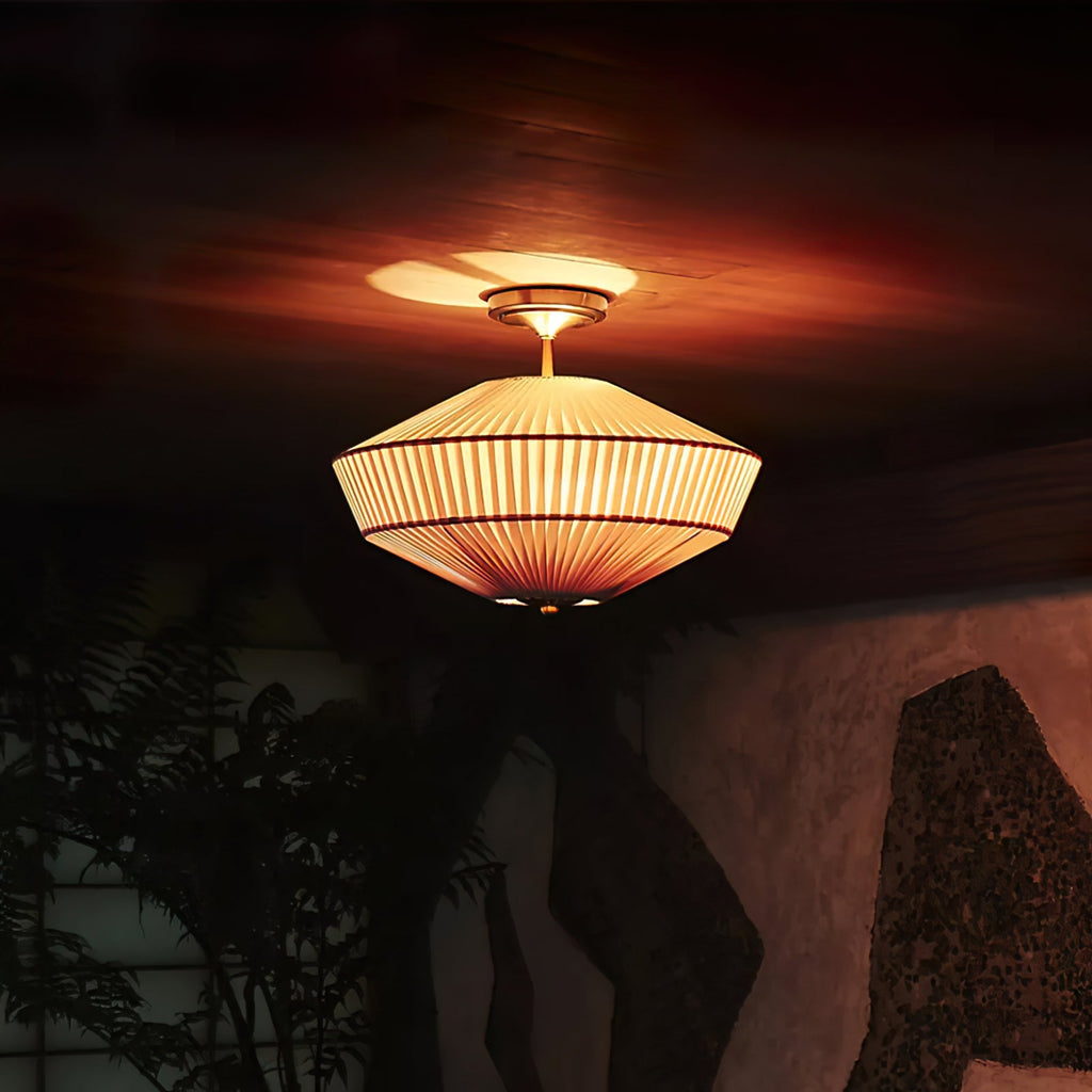 FENWICK PLEATED SILK CEILING LANTERN