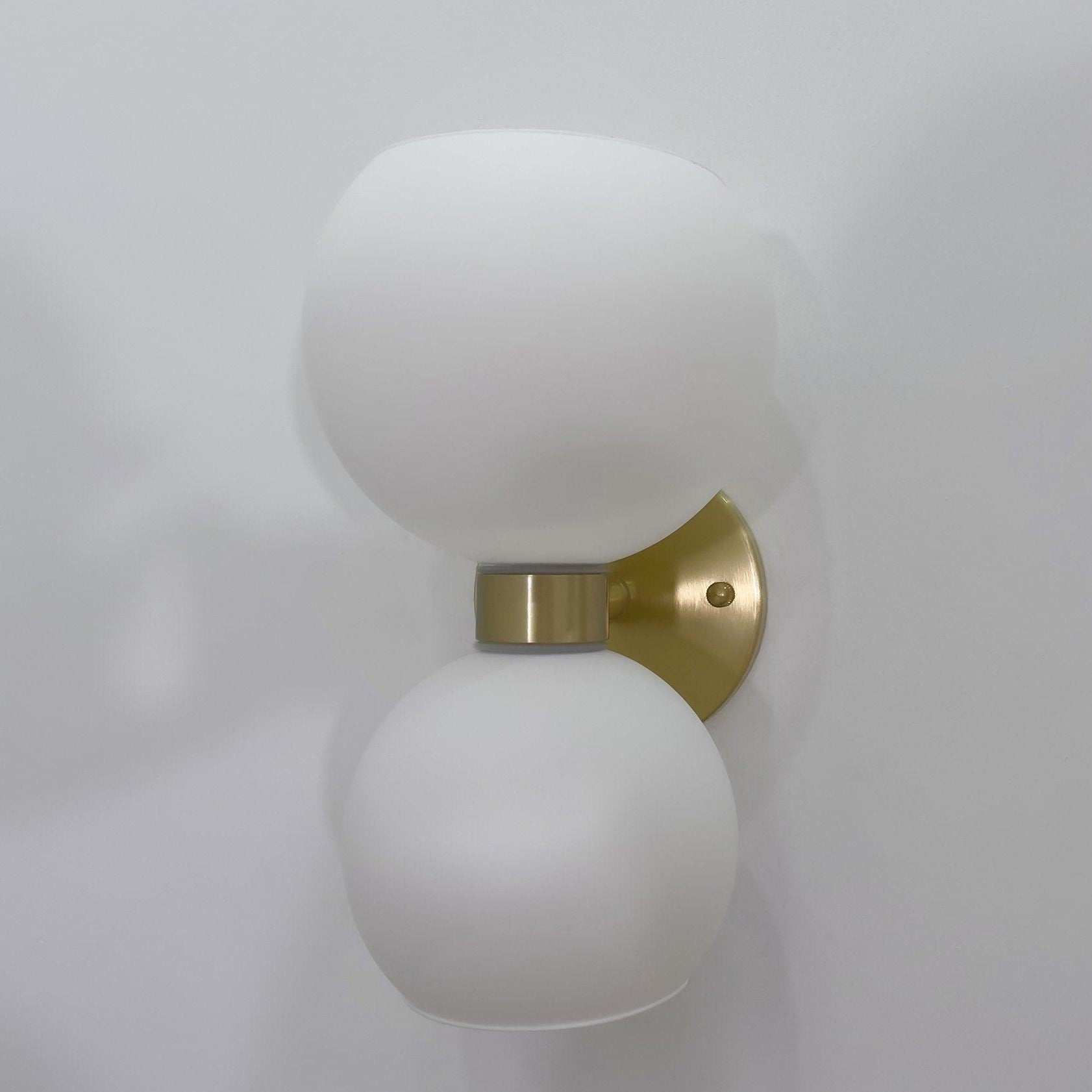 WINTHROP CIRCULAR IVORY GLASS BEDROOM SCONCE