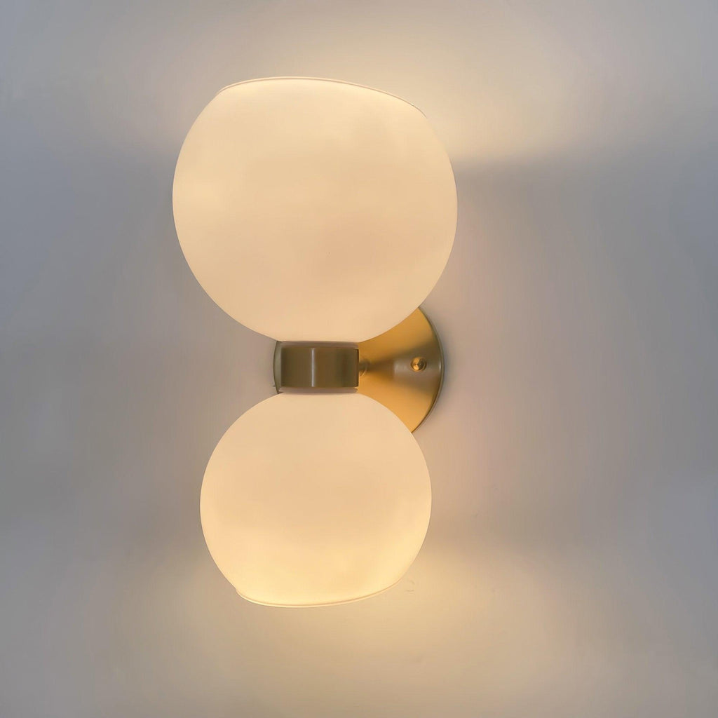WINTHROP CIRCULAR IVORY GLASS BEDROOM SCONCE