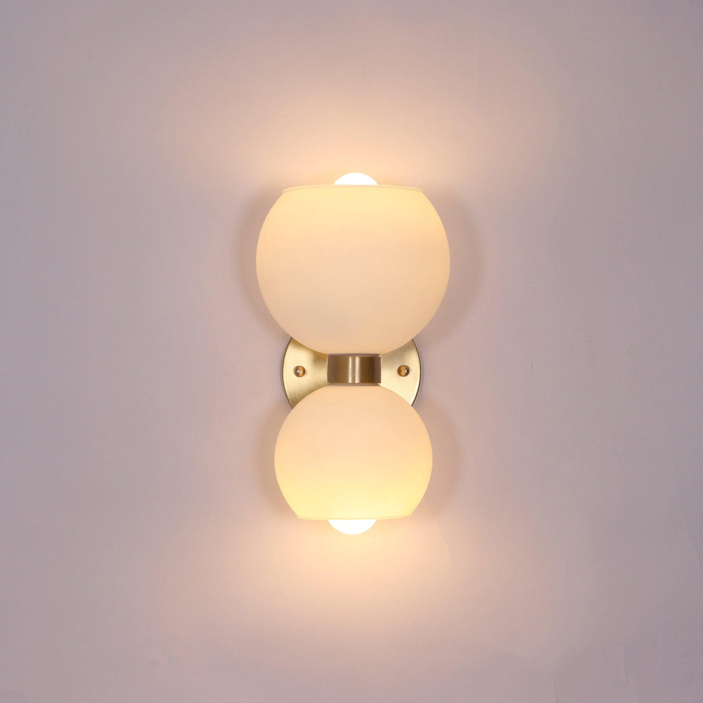 WINTHROP CIRCULAR IVORY GLASS BEDROOM SCONCE