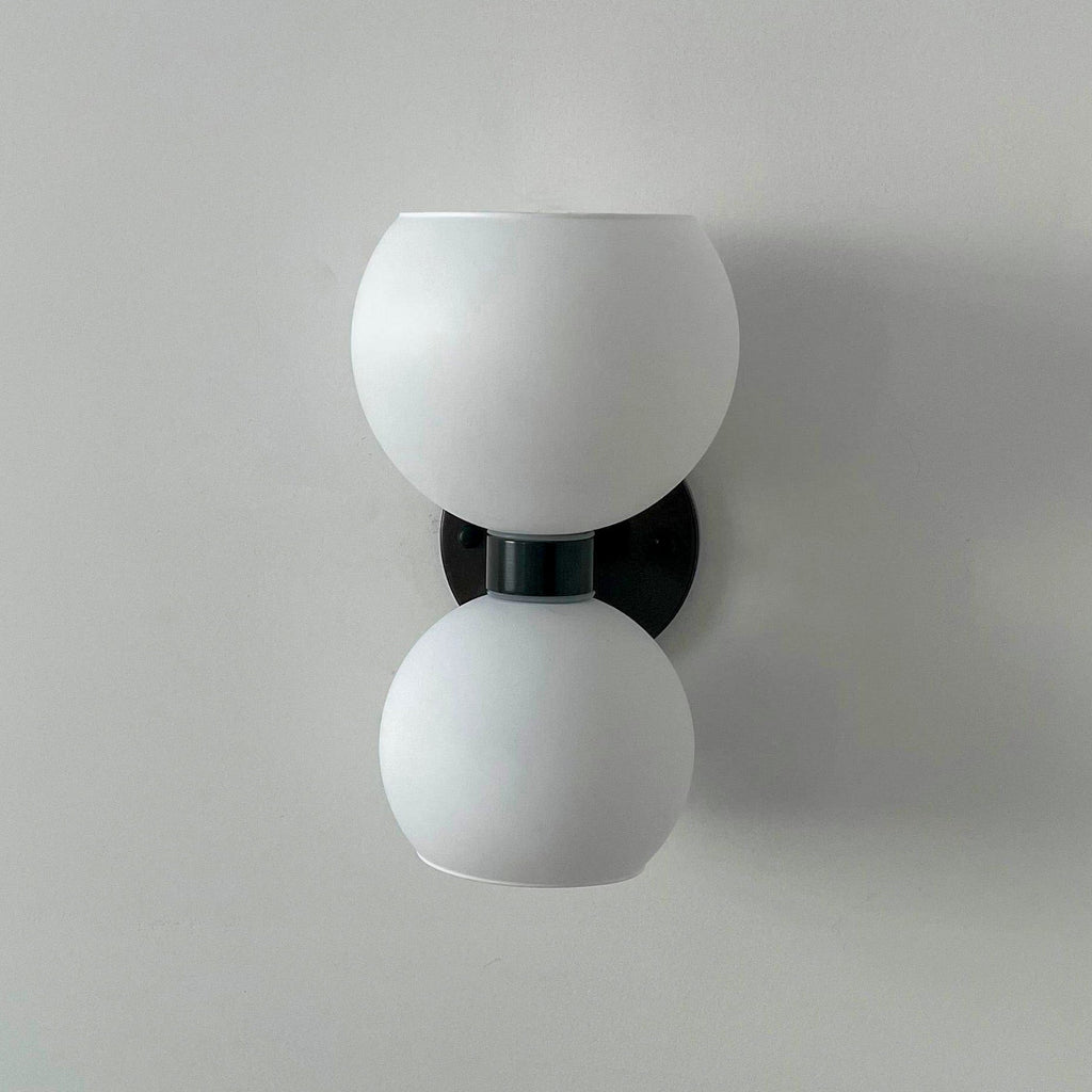 WINTHROP CIRCULAR IVORY GLASS BEDROOM SCONCE